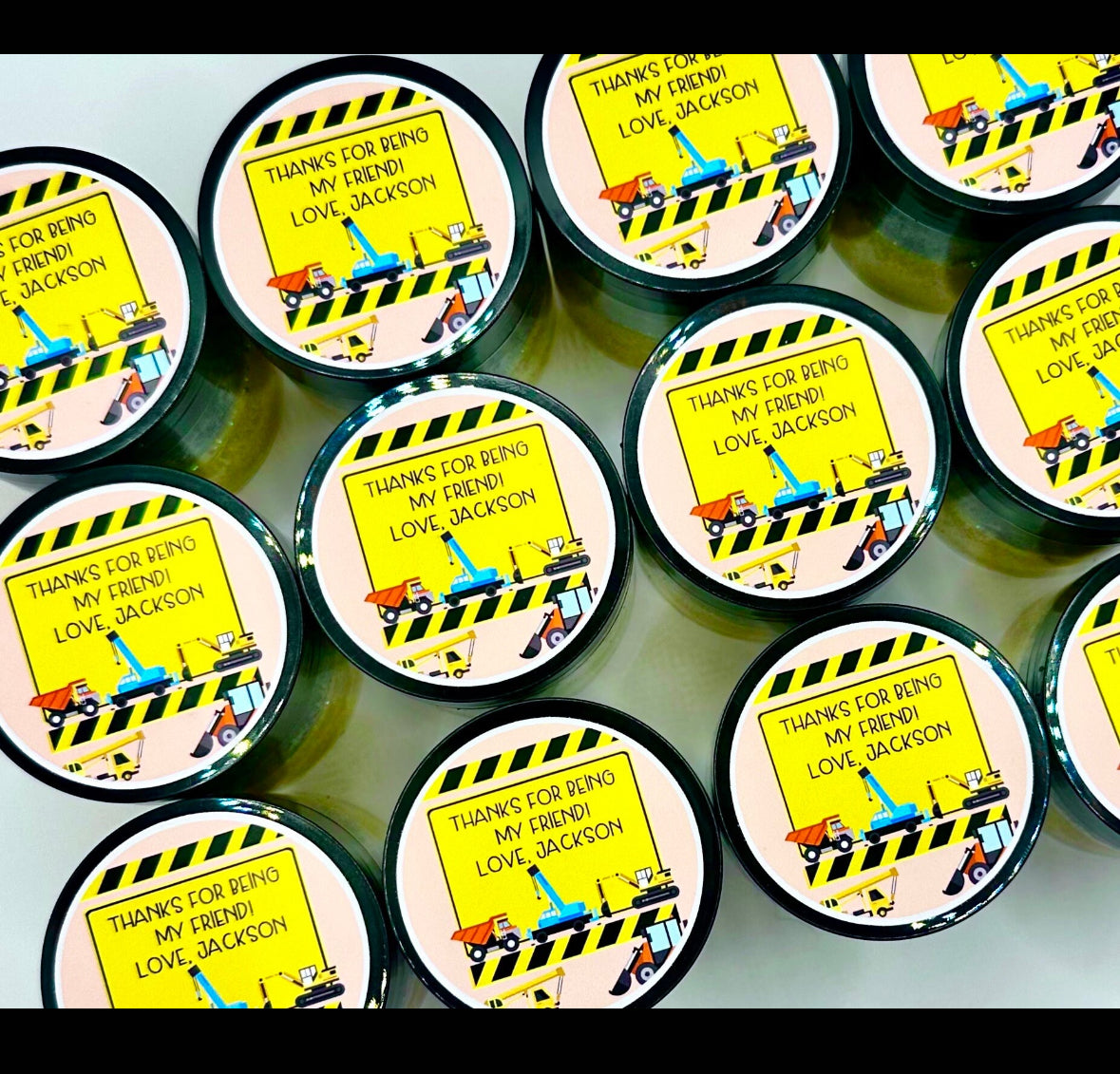 Personalized Playdough Jar Labels Activity Toys Poppy and Pine Creations