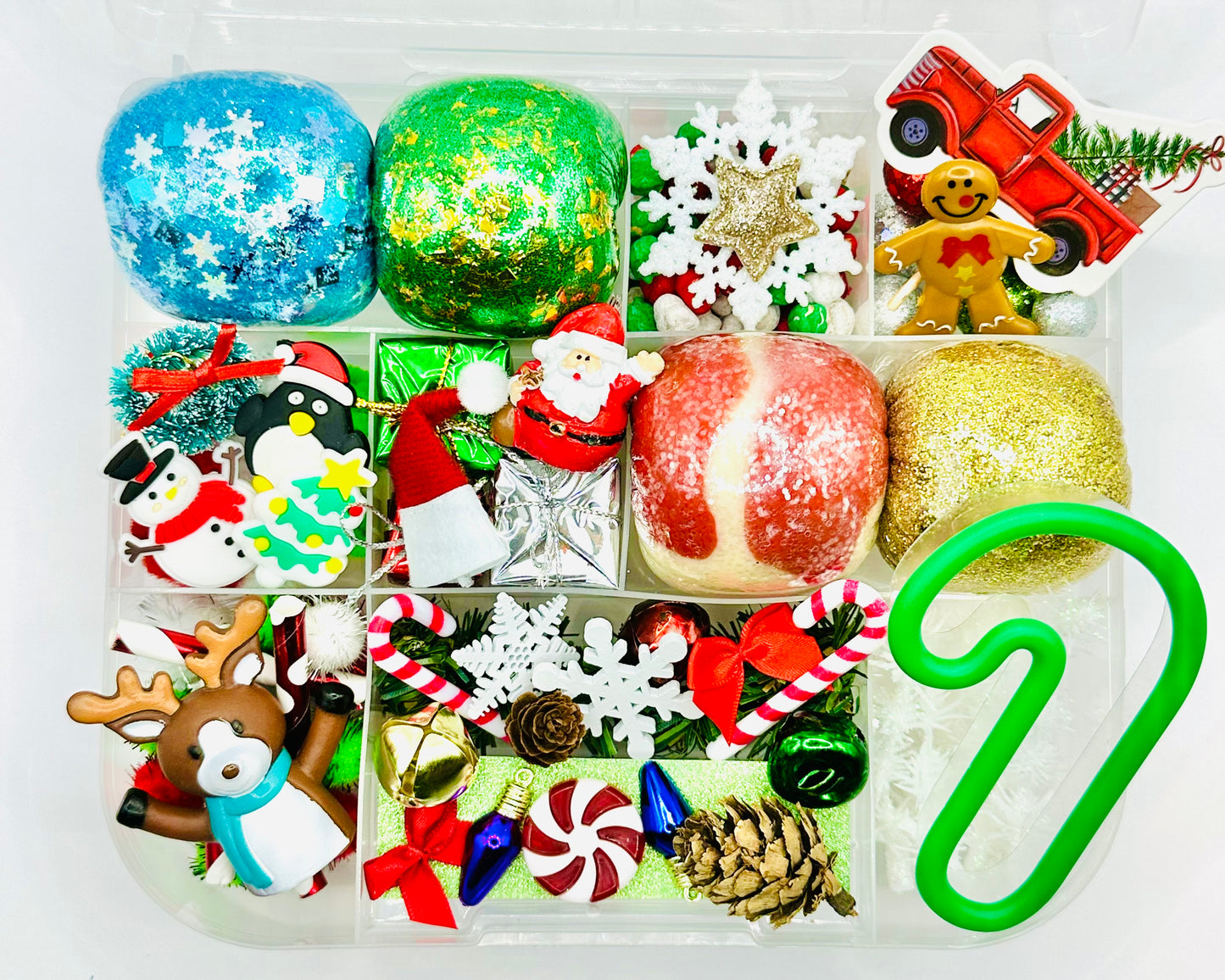 Everything Christmas Playdough Sensory Kit Activity Toys Poppy and Pine Creations