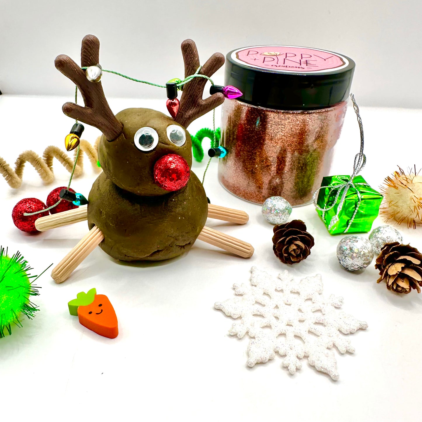 Christmas Playdough Jars Activity Toys Poppy and Pine Creations