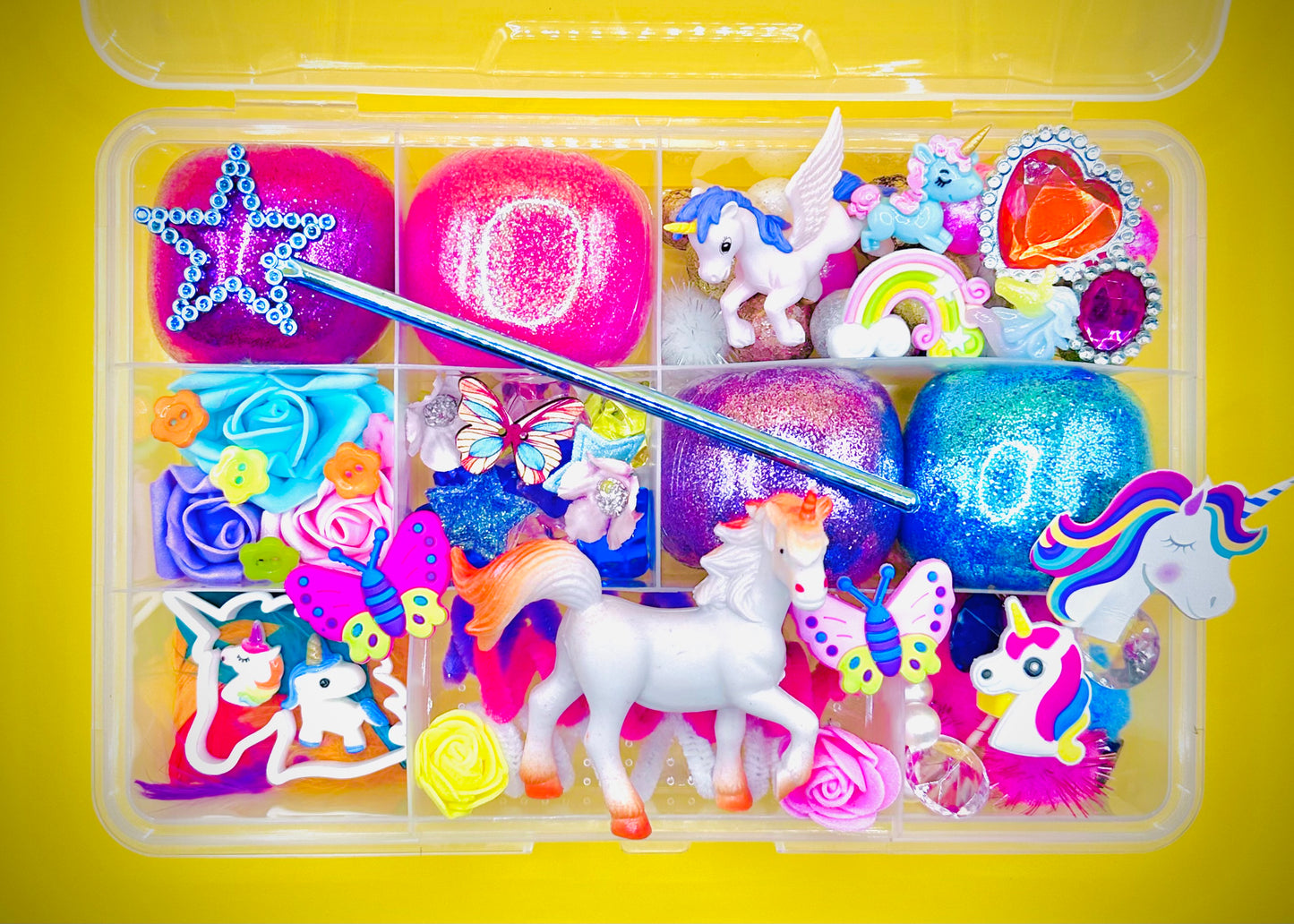 Unicorn Play Dough Sensory Kit Activity Toys Poppy and Pine Creations