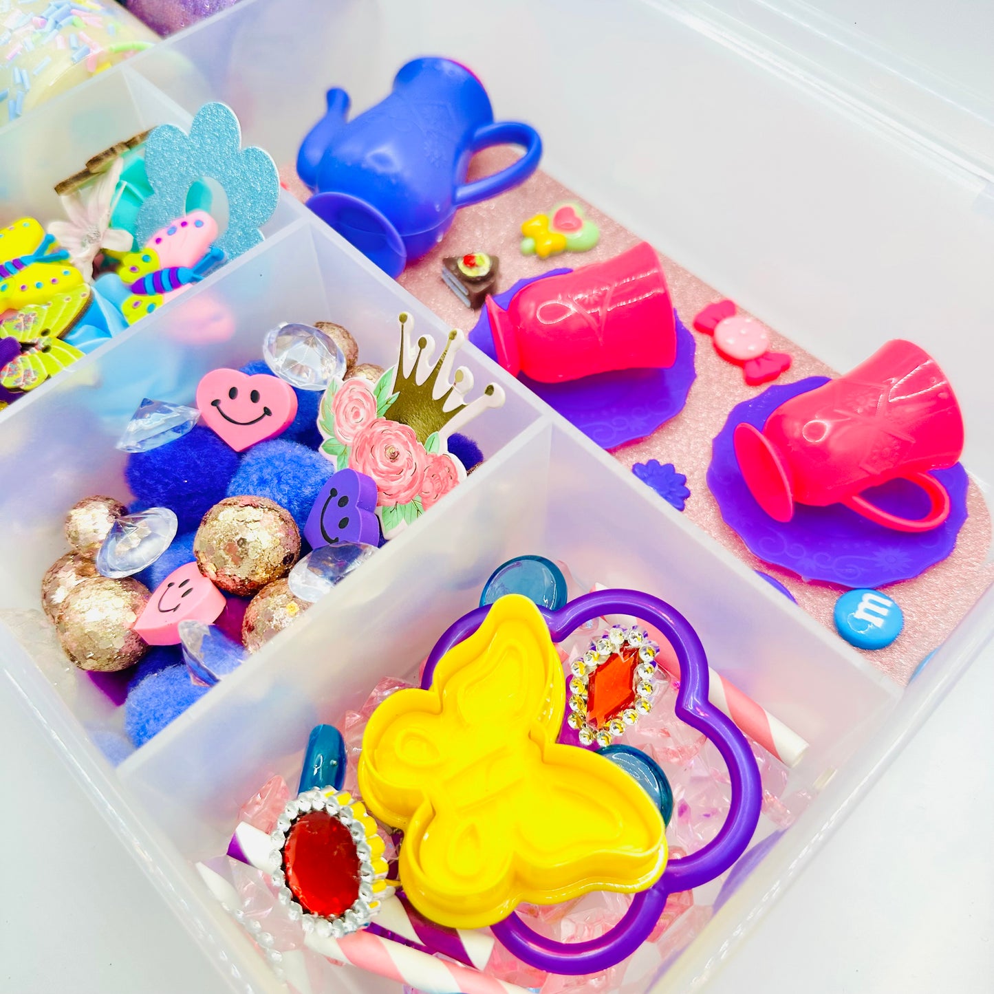 Deluxe Tea Party Playdough Sensory Kit Activity Toys Poppy and Pine Creations