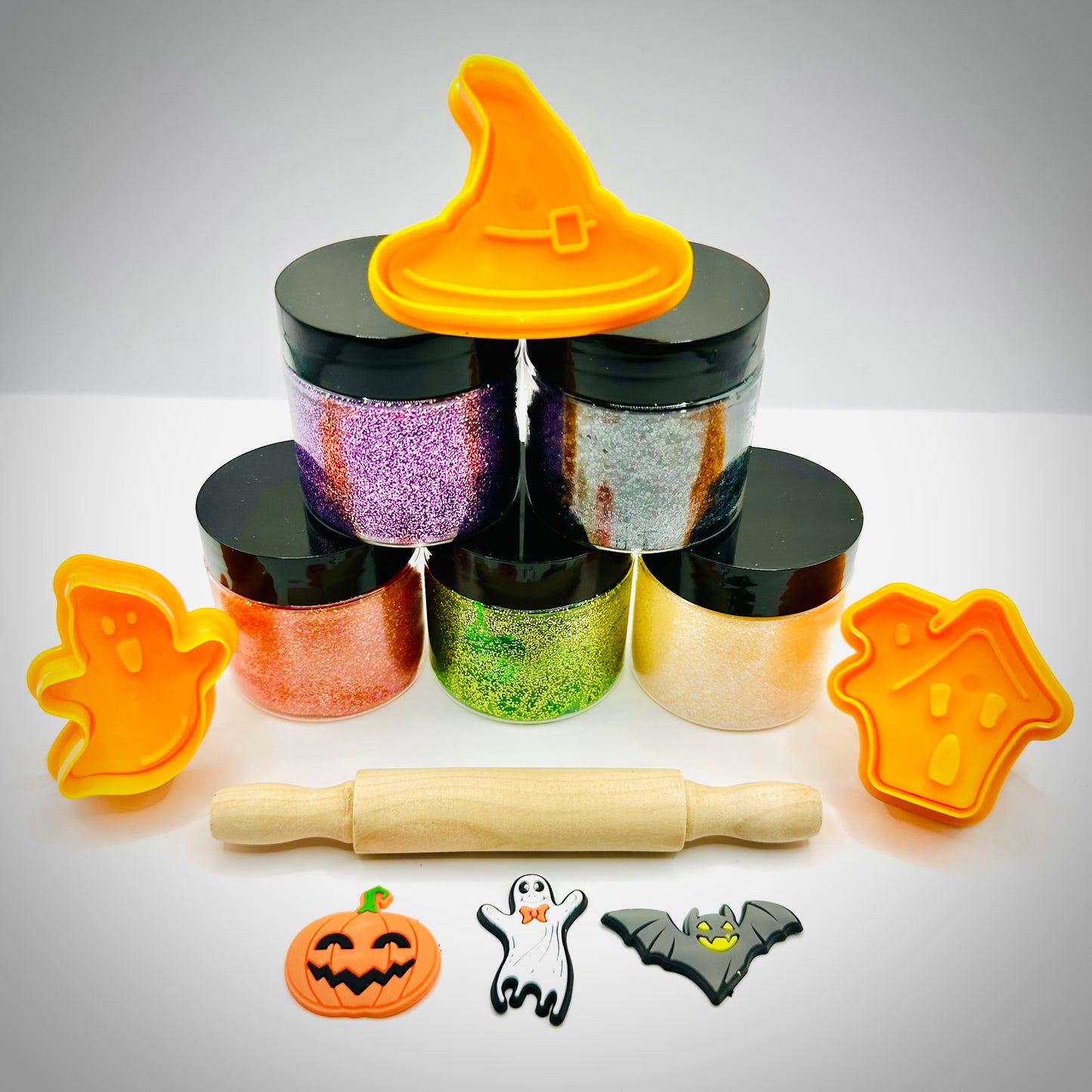 Halloween-Beginner's Halloween Playdough Sensory Kit Activity Toys Poppy and Pine Creations
