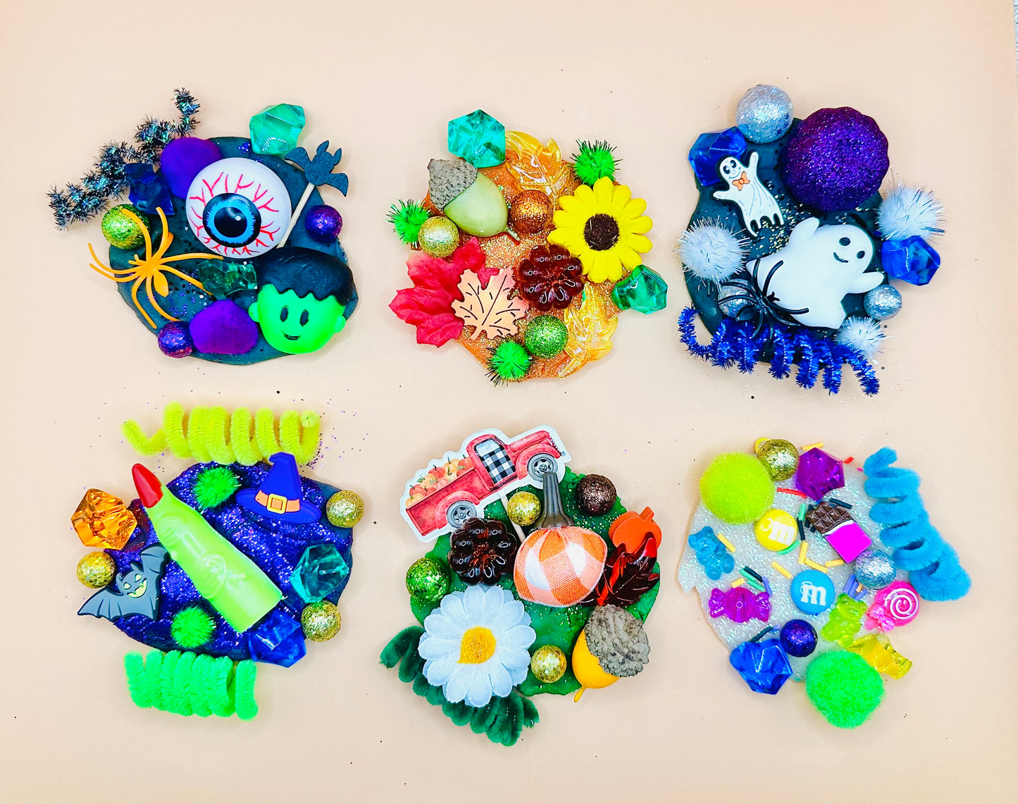 Halloween Playdough Jars Activity Toys Poppy and Pine Creations