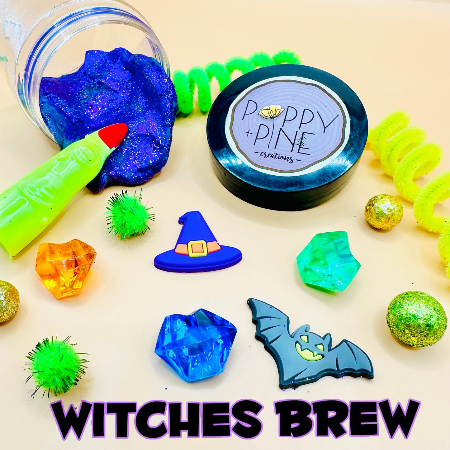 Halloween Playdough Jars Activity Toys Poppy and Pine Creations