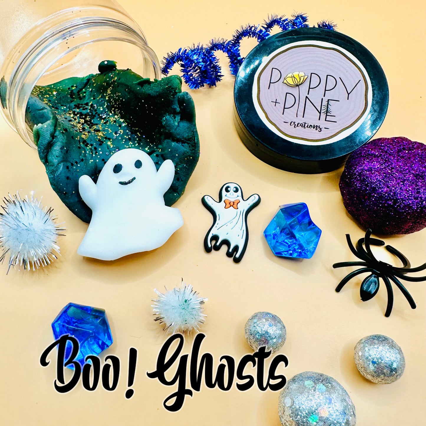 Halloween Playdough Jars Activity Toys Poppy and Pine Creations