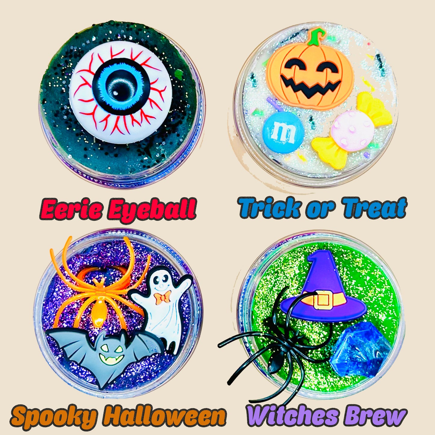 Halloween- Spooky Halloween Playdough Jars Activity Toys Poppy and Pine Creations