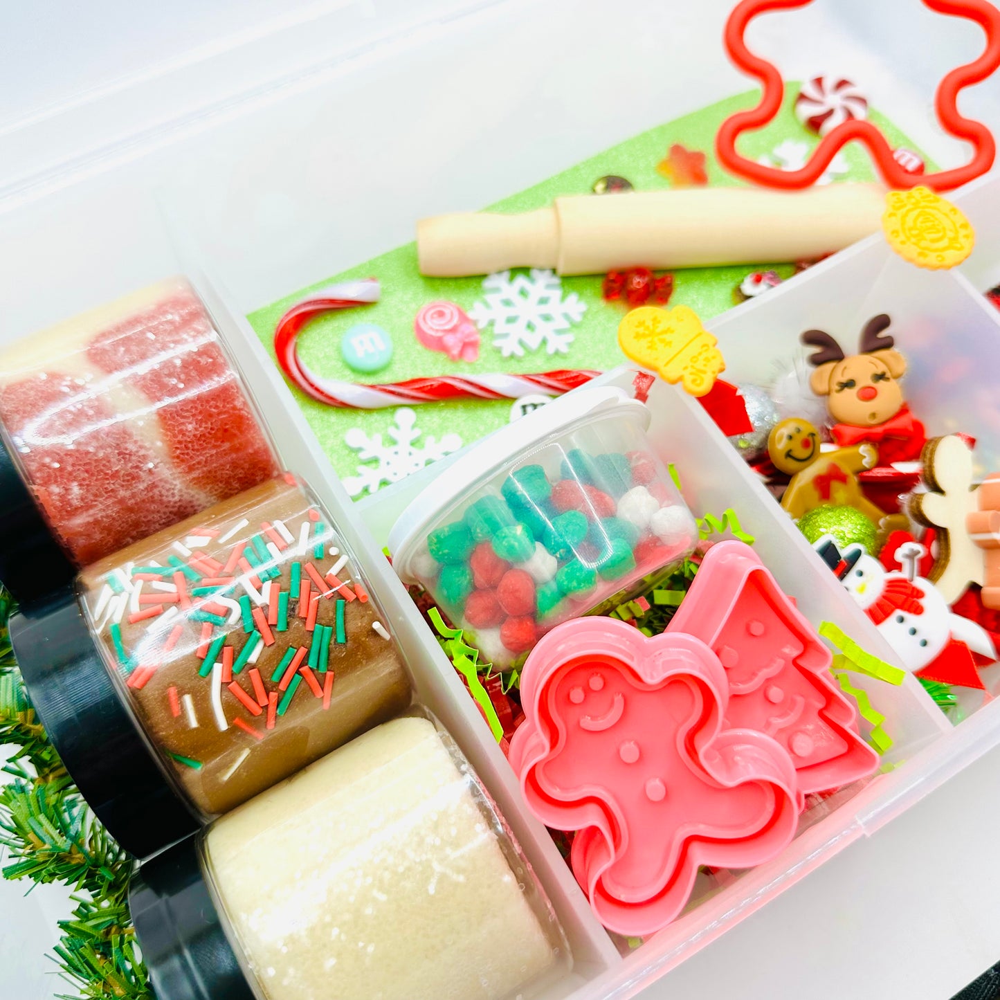 Christmas- Deluxe Christmas Cookie Playdough Sensory Kit Activity Toys Poppy and Pine Creations