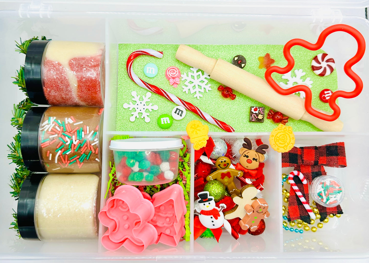 Christmas- Deluxe Christmas Cookie Playdough Sensory Kit Activity Toys Poppy and Pine Creations