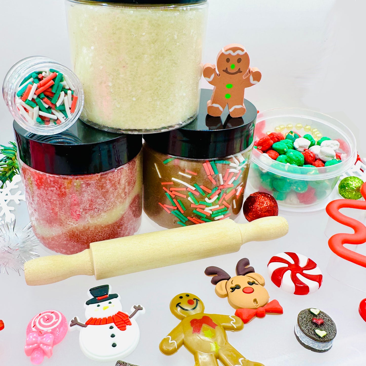 Christmas- Deluxe Christmas Cookie Playdough Sensory Kit Activity Toys Poppy and Pine Creations