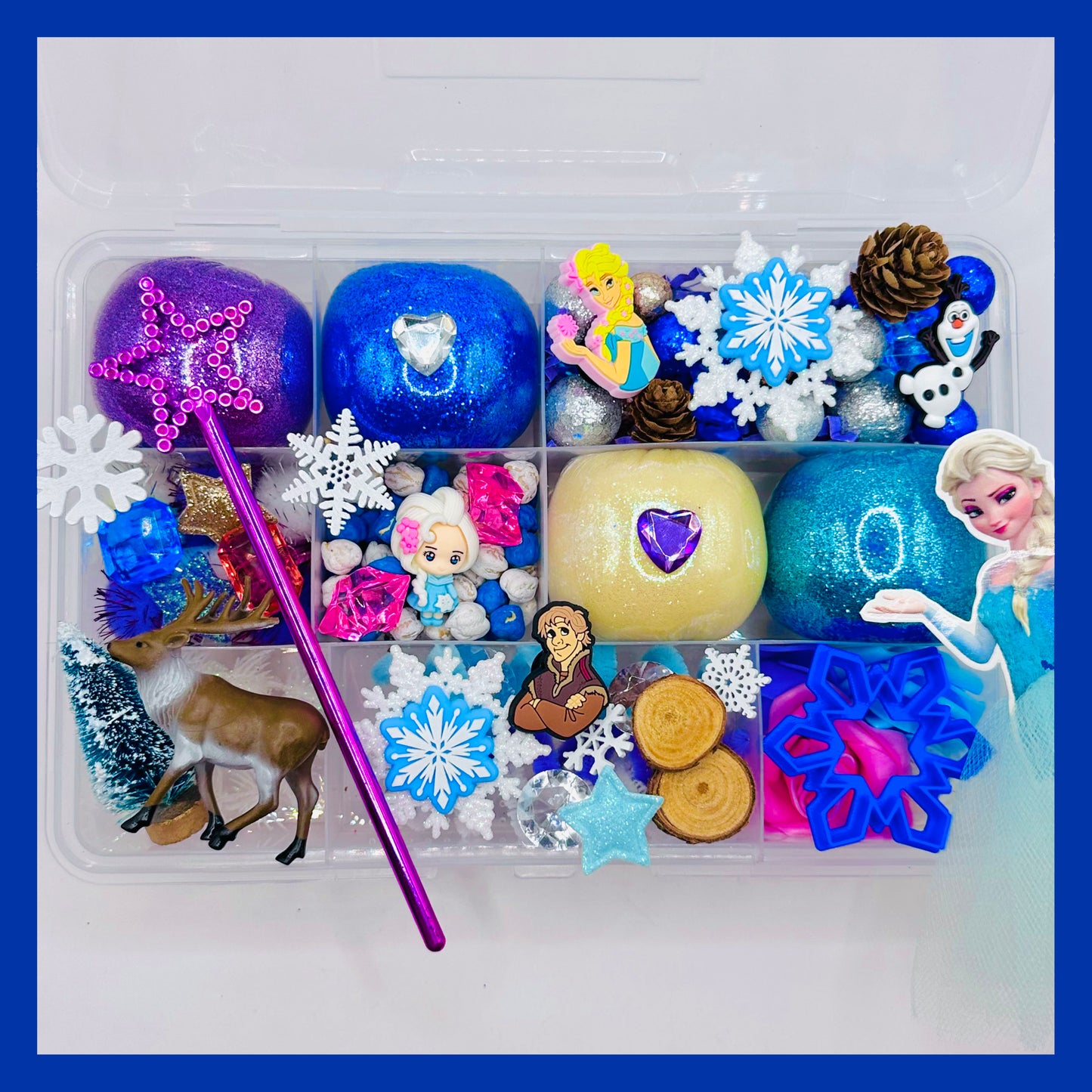 Ice Princess Playdough Sensory Kit Activity Toys Poppy and Pine Creations