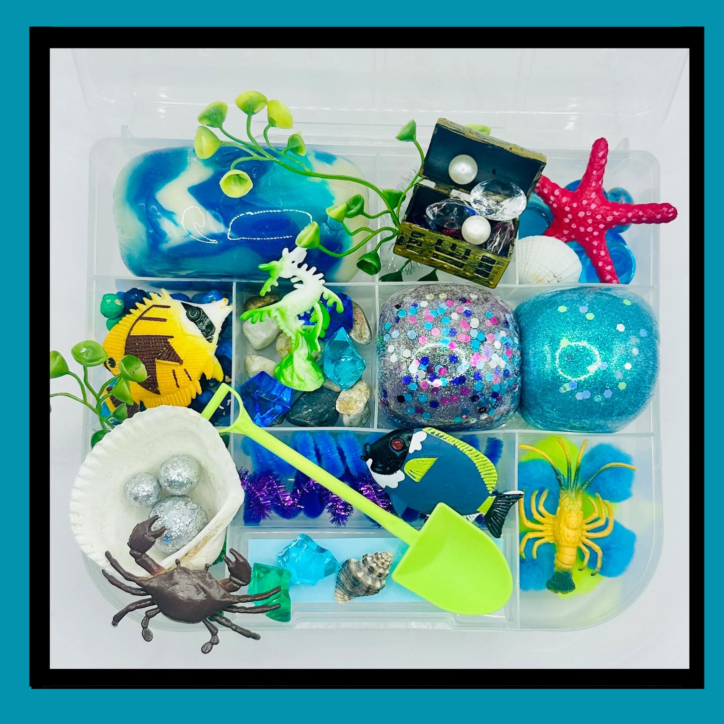 Under the Sea Playdough Sensory Kit Activity Toys Poppy and Pine Creations