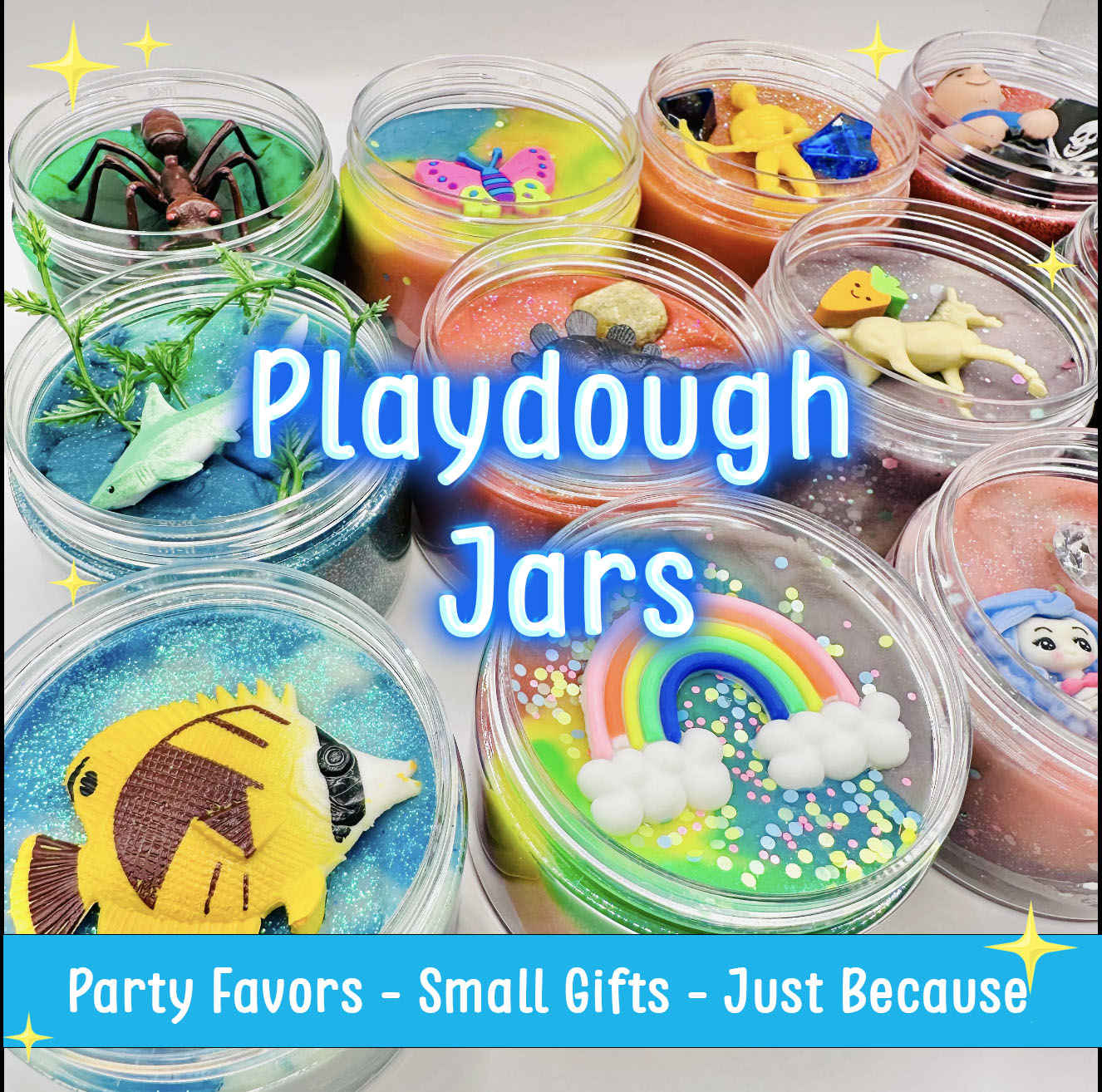 Playdough Jars Activity Toys Poppy and Pine Creations