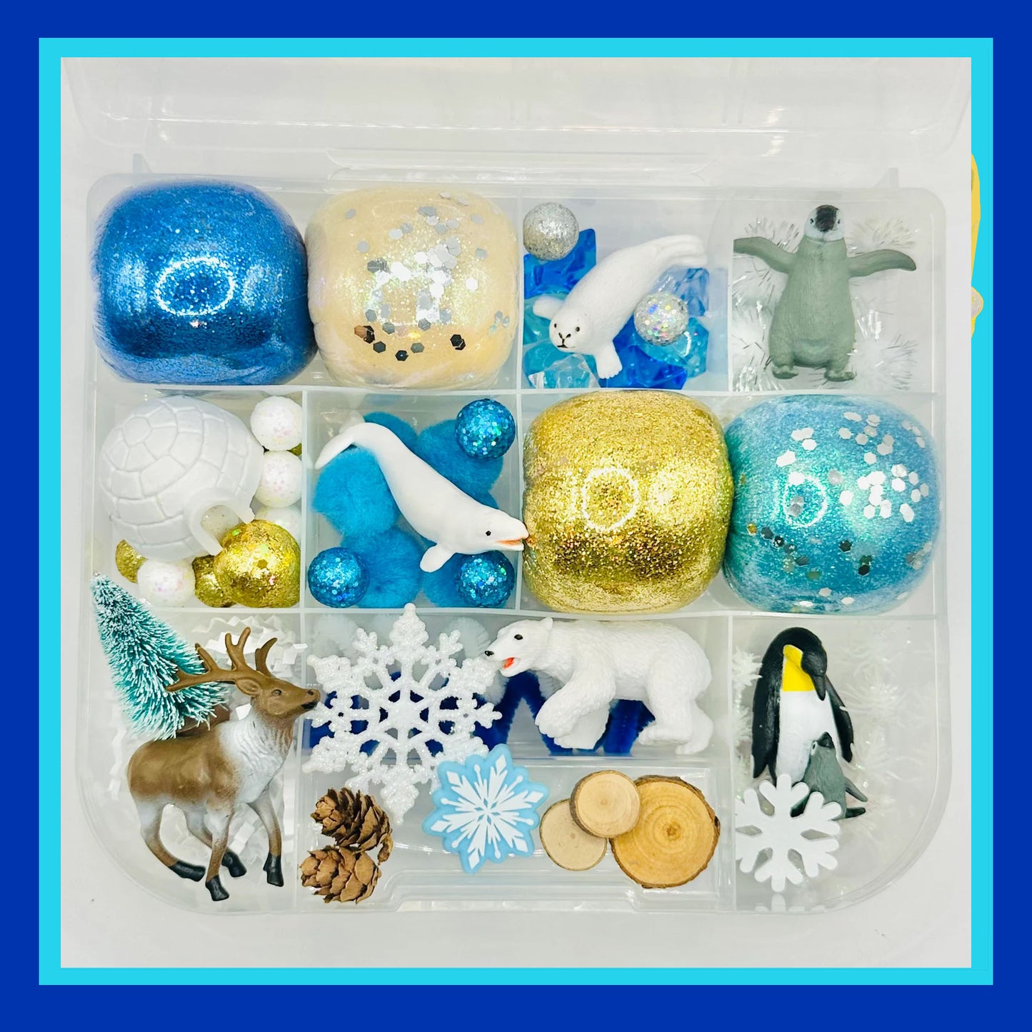 Arctic Playdough Sensory Kit Activity Toys Poppy and Pine Creations