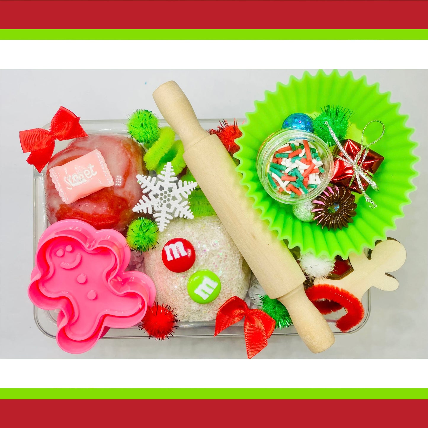 Christmas Bakery Playdough Kit Activity Toys Poppy and Pine Creations