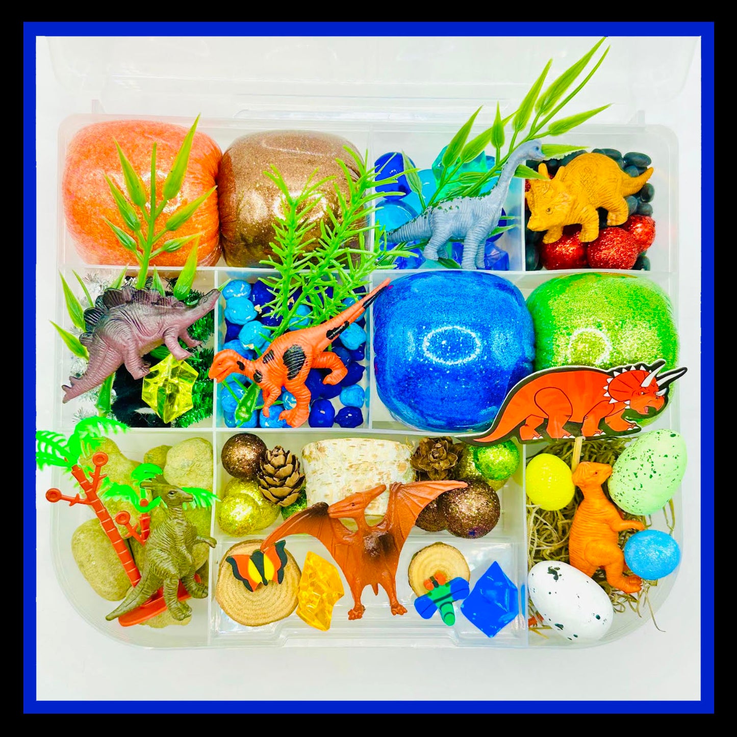 Dinosaur Playdough Sensory Kit Activity Toys Poppy and Pine Creations