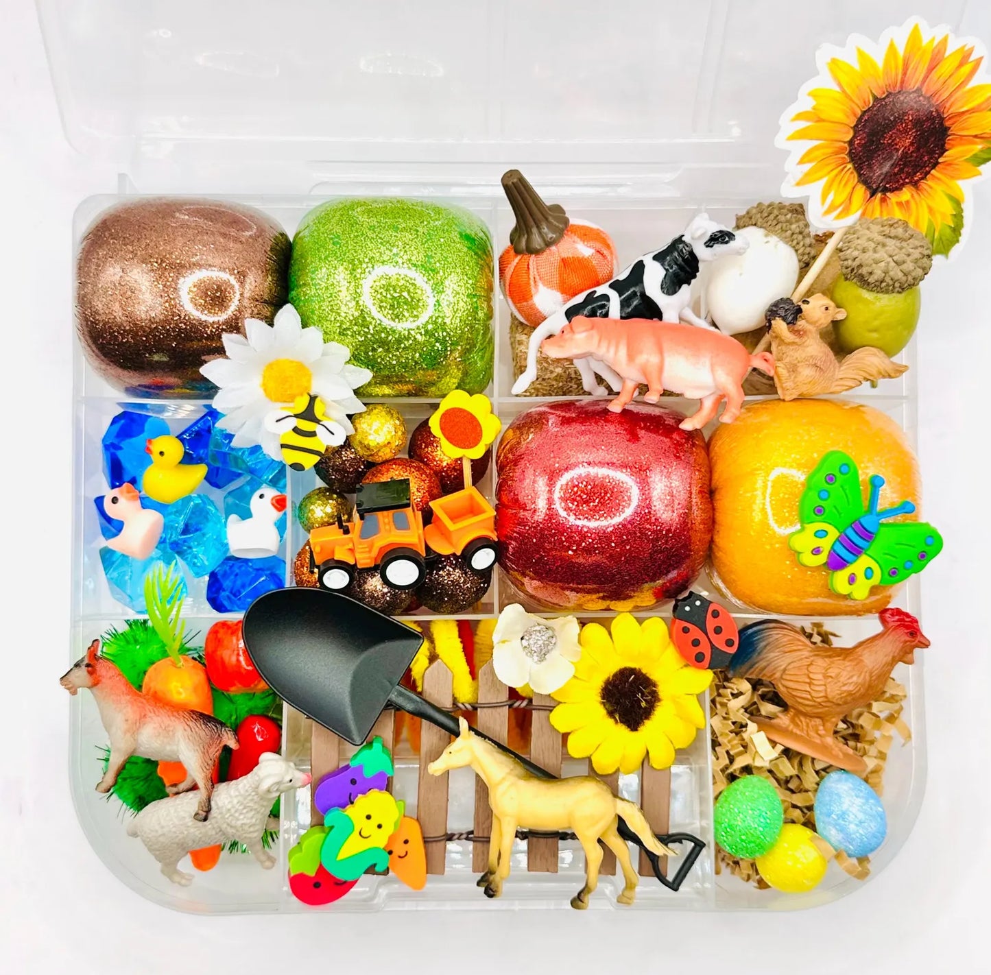 Farm Playdough Sensory Kit Activity Toys Poppy and Pine Creations