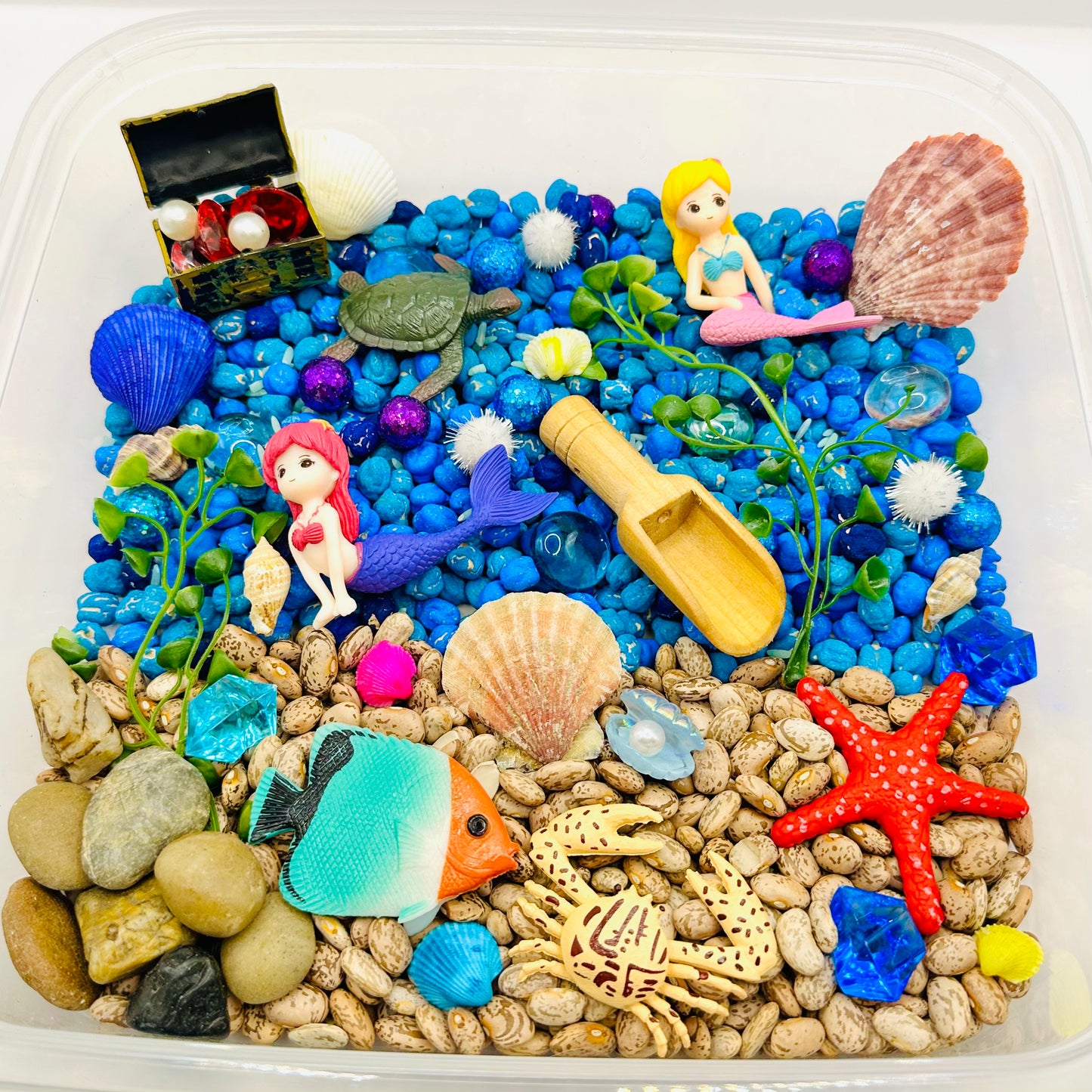 Mermaid Sensory Bin Activity Toys Poppy and Pine Creations