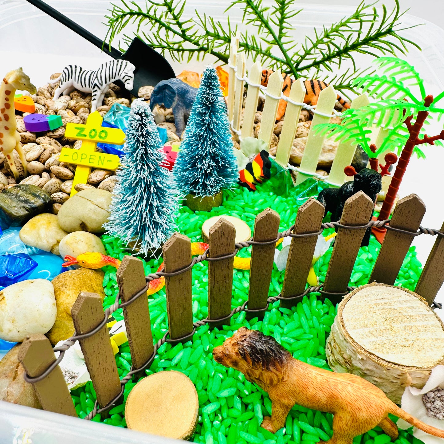 Zoo Sensory Bin Activity Toys Poppy and Pine Creations