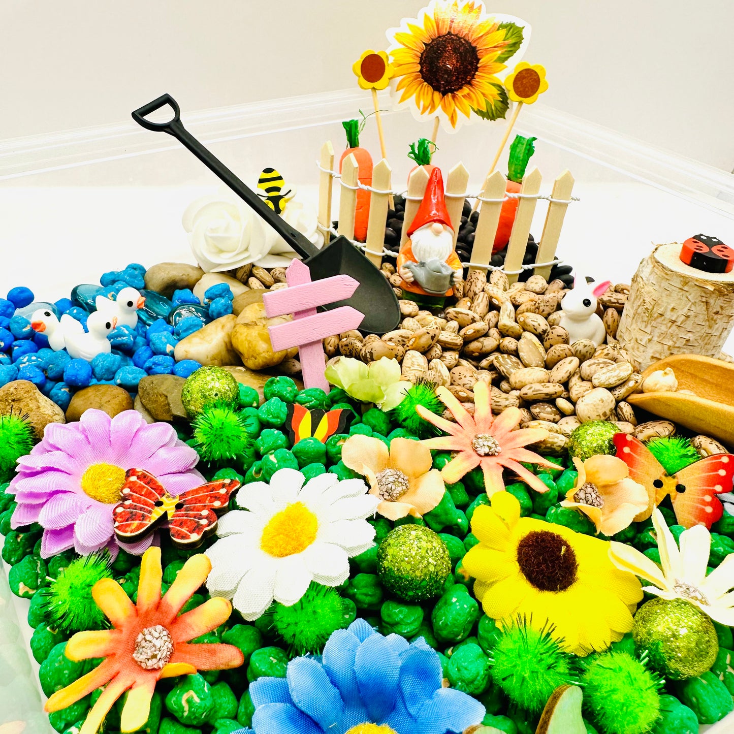Flower Garden Sensory Bin Activity Toys Poppy and Pine Creations