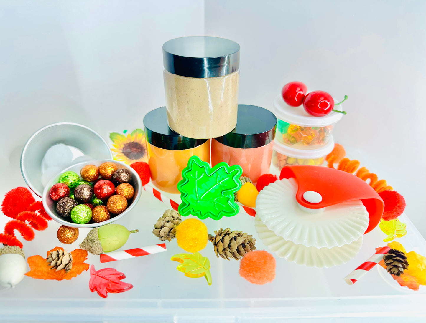 Deluxe Pie Making Playdough Sensory Kit Activity Toys Poppy and Pine Creations