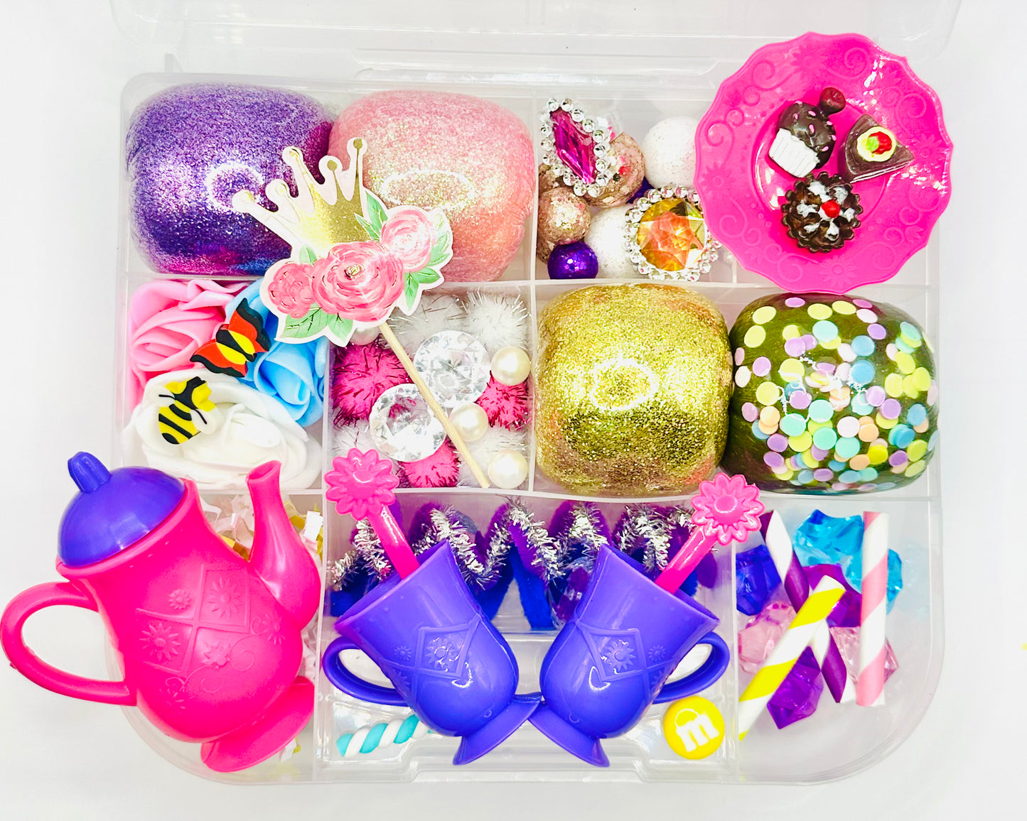 Tea Party Playdough Sensory Kit Activity Toys Poppy and Pine Creations