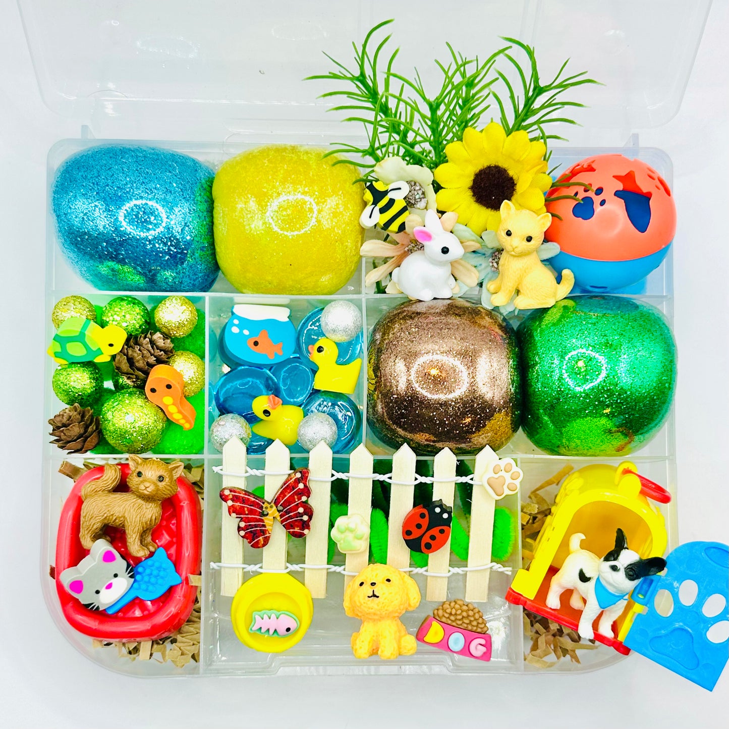 Backyard Pets Playdough Sensory Kit Activity Toys Poppy and Pine Creations