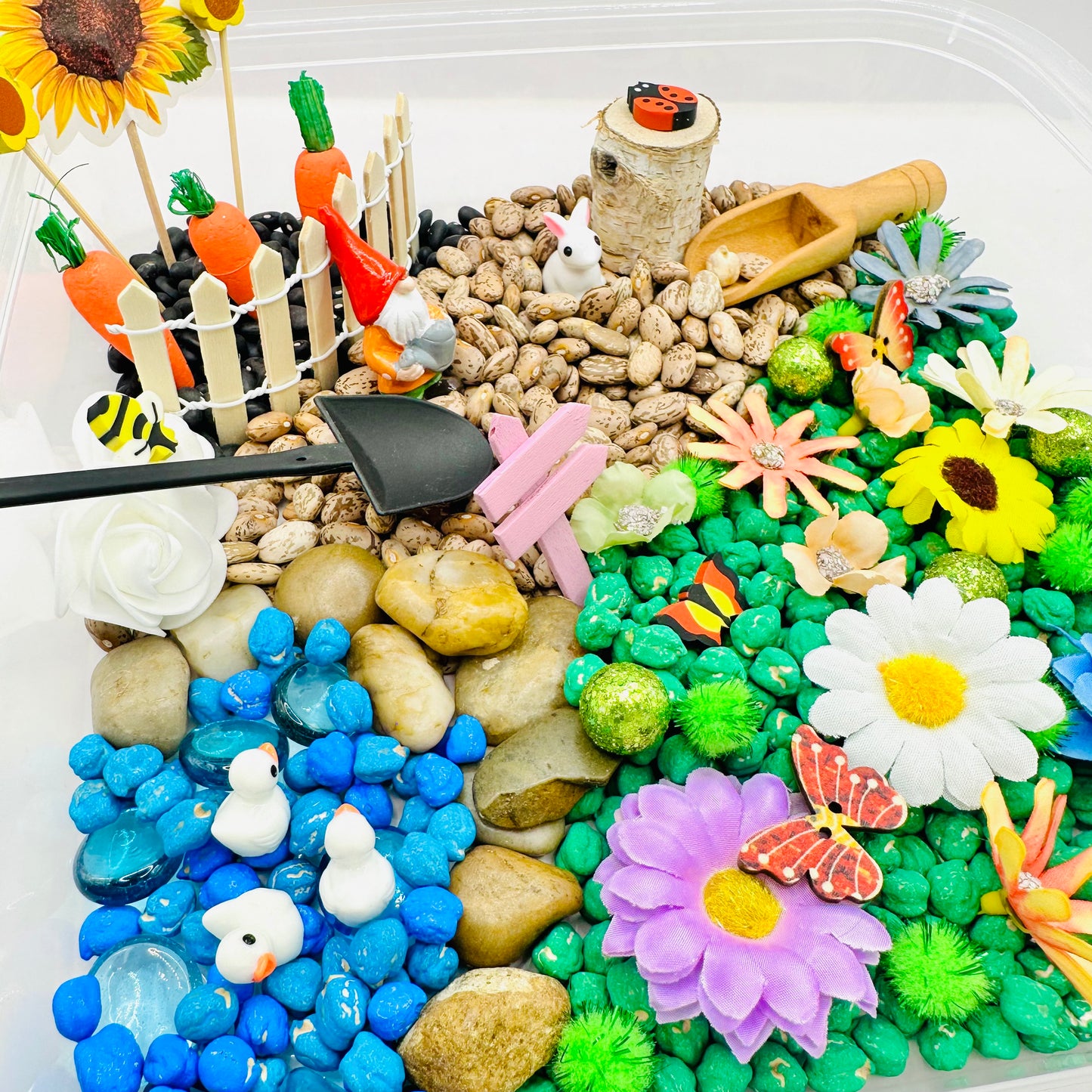 Flower Garden Sensory Bin Activity Toys Poppy and Pine Creations
