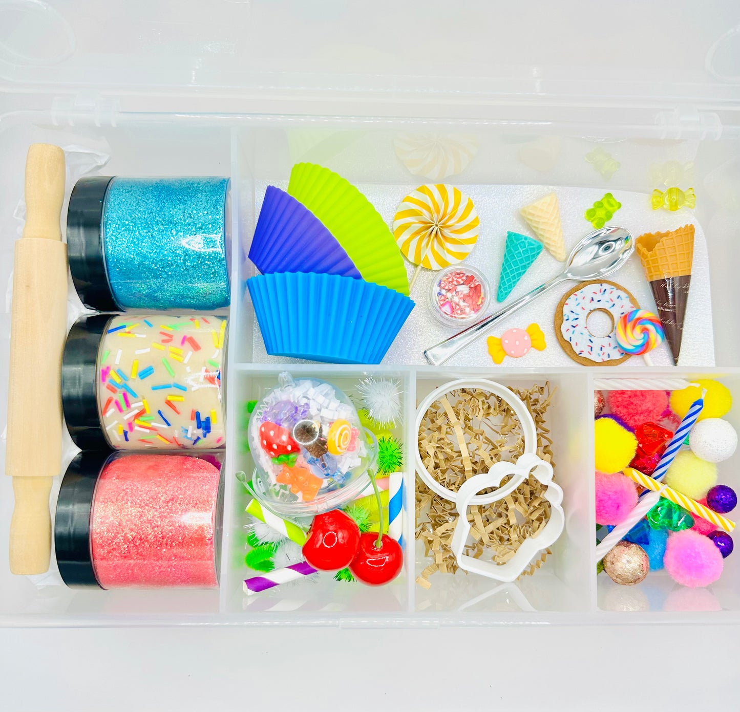Deluxe Sweet Treats Playdough Sensory Kit Activity Toys Poppy and Pine Creations