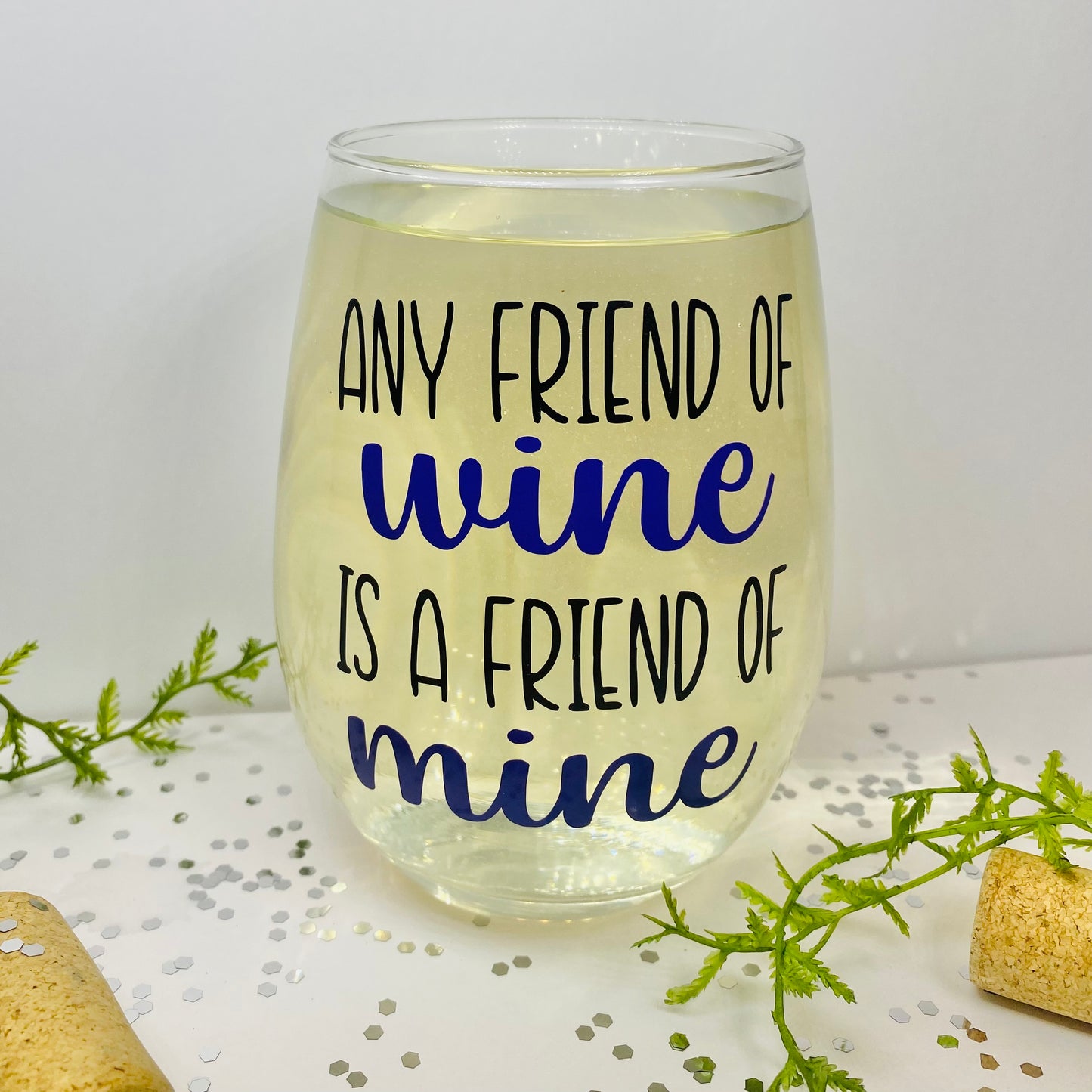 Wine's Best Friend 20 oz Wine Glass Glass Poppy and Pine Creations   