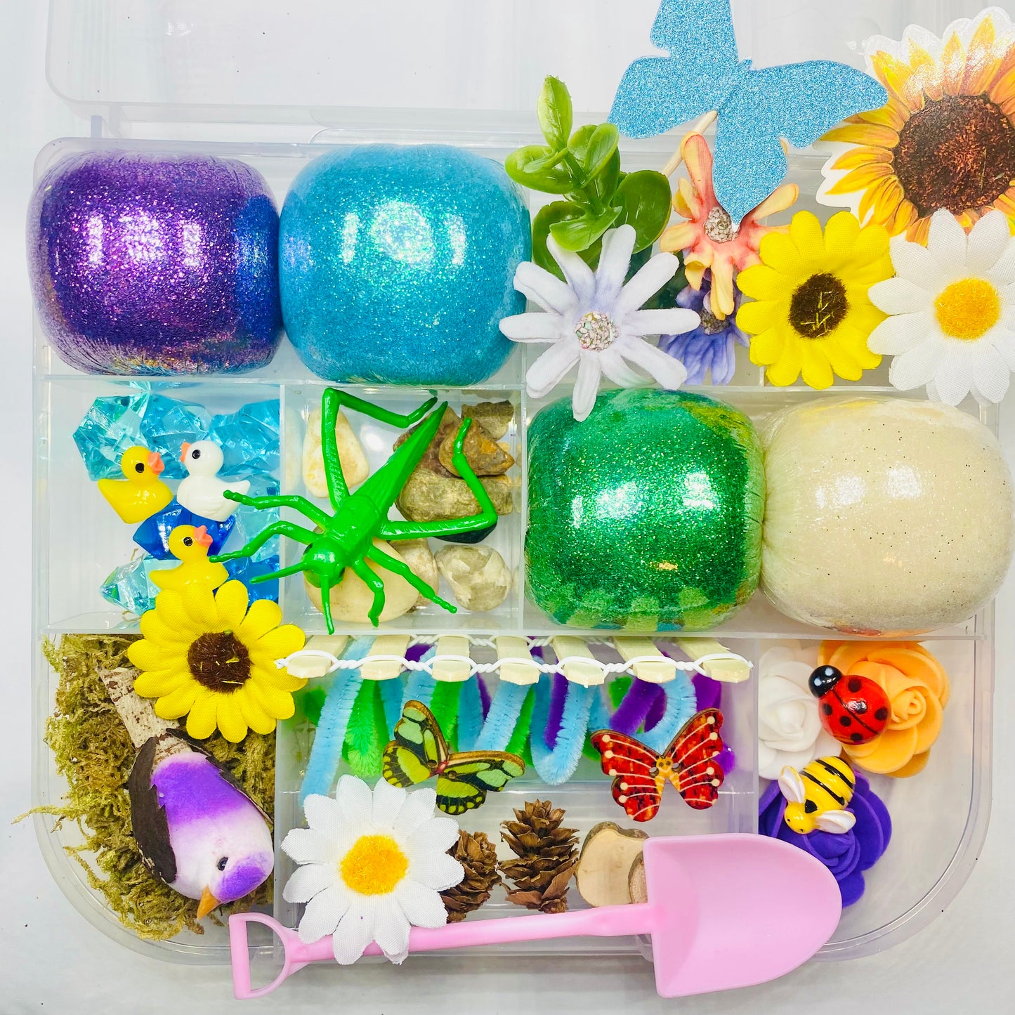 Flower Garden Playdough Sensory Kit Activity Toys Poppy and Pine Creations