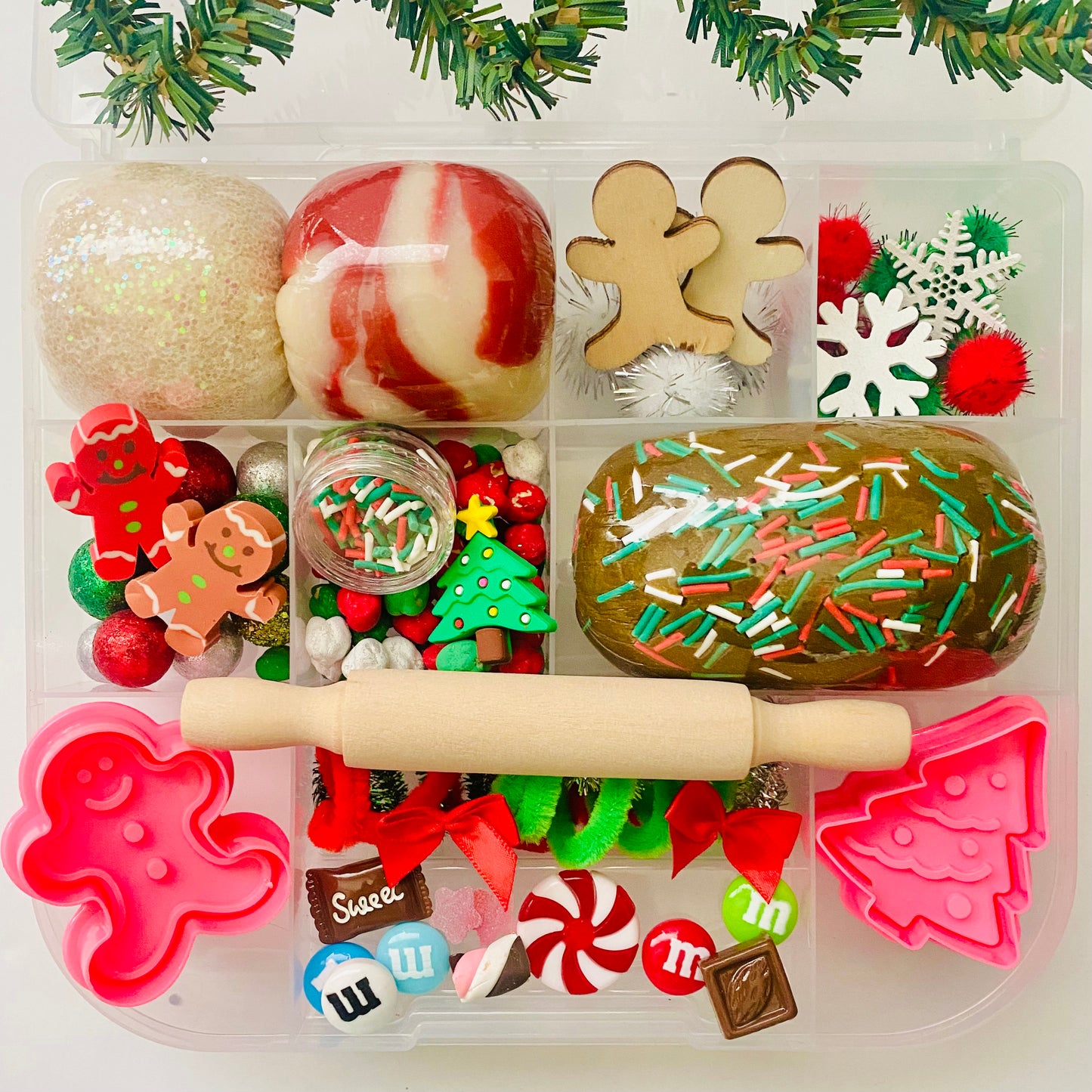 Christmas Cookie Playdough Sensory Kit Activity Toys Poppy and Pine Creations