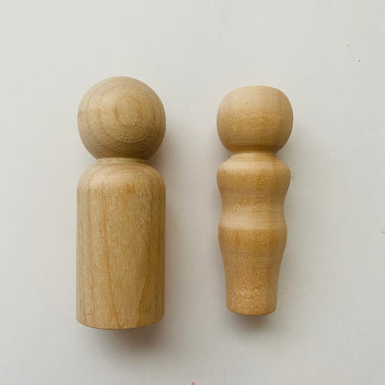 Wooden Peg FIgures Activity Toys Poppy and Pine Creations   