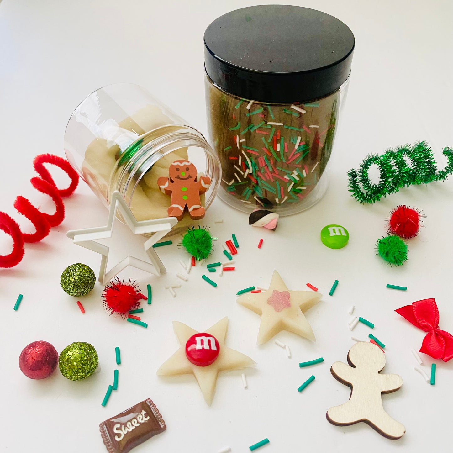 Christmas Cookies Playdough Jar Activity Toys Poppy and Pine Creations