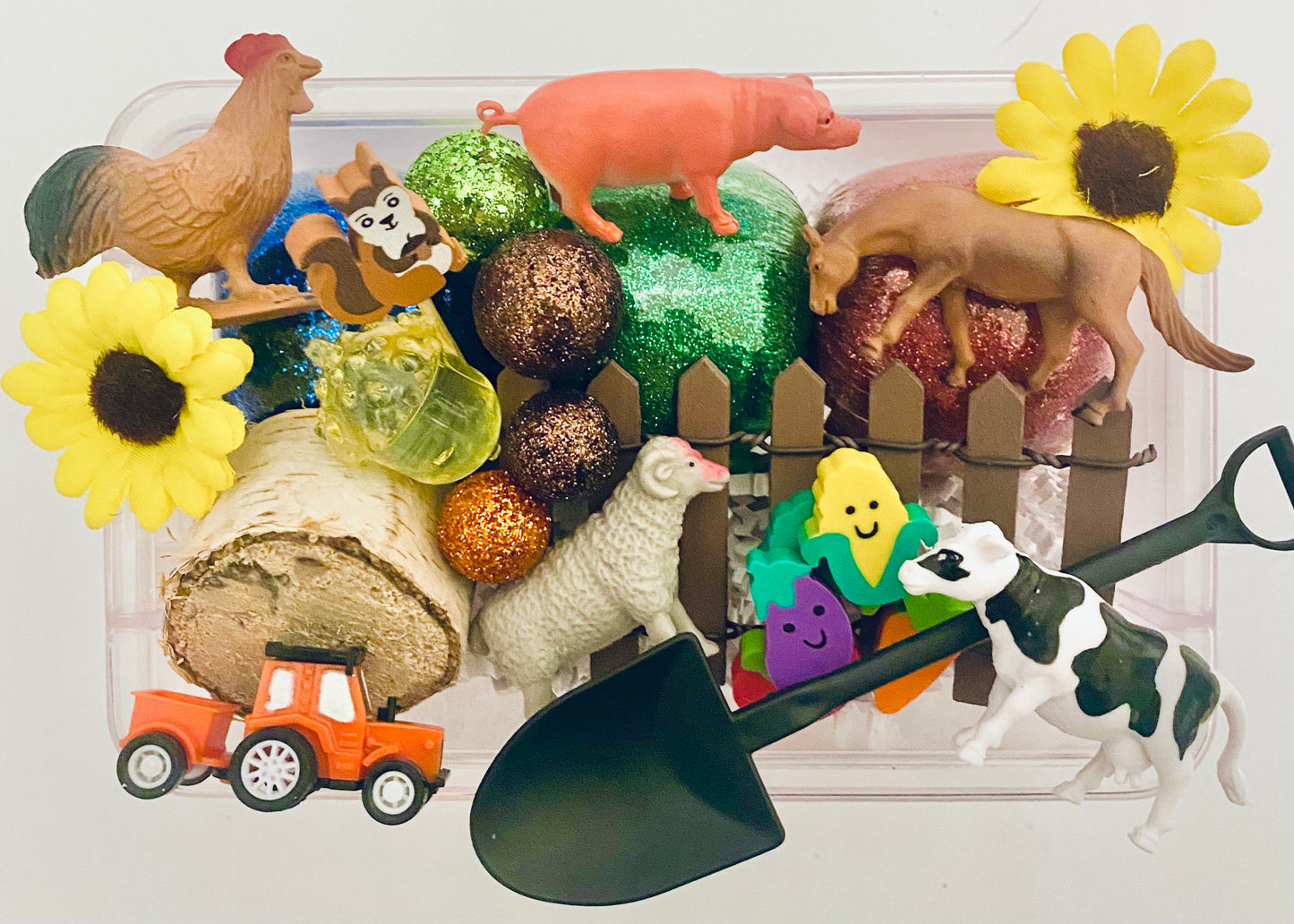 Farm Life Playdough Sensory Box Activity Toys Poppy and Pine Creations