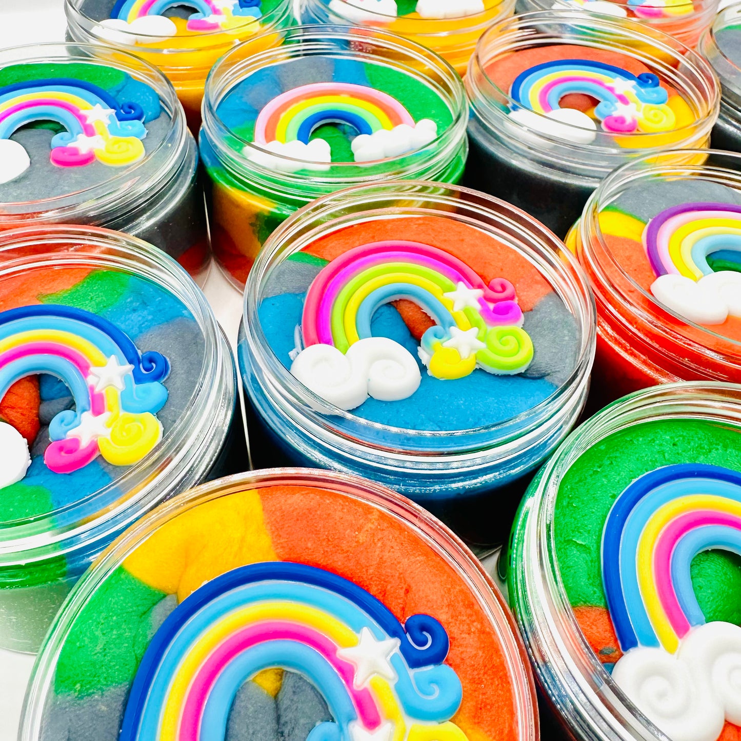 Rainbow Playdough Jars Activity Toys Poppy and Pine Creations