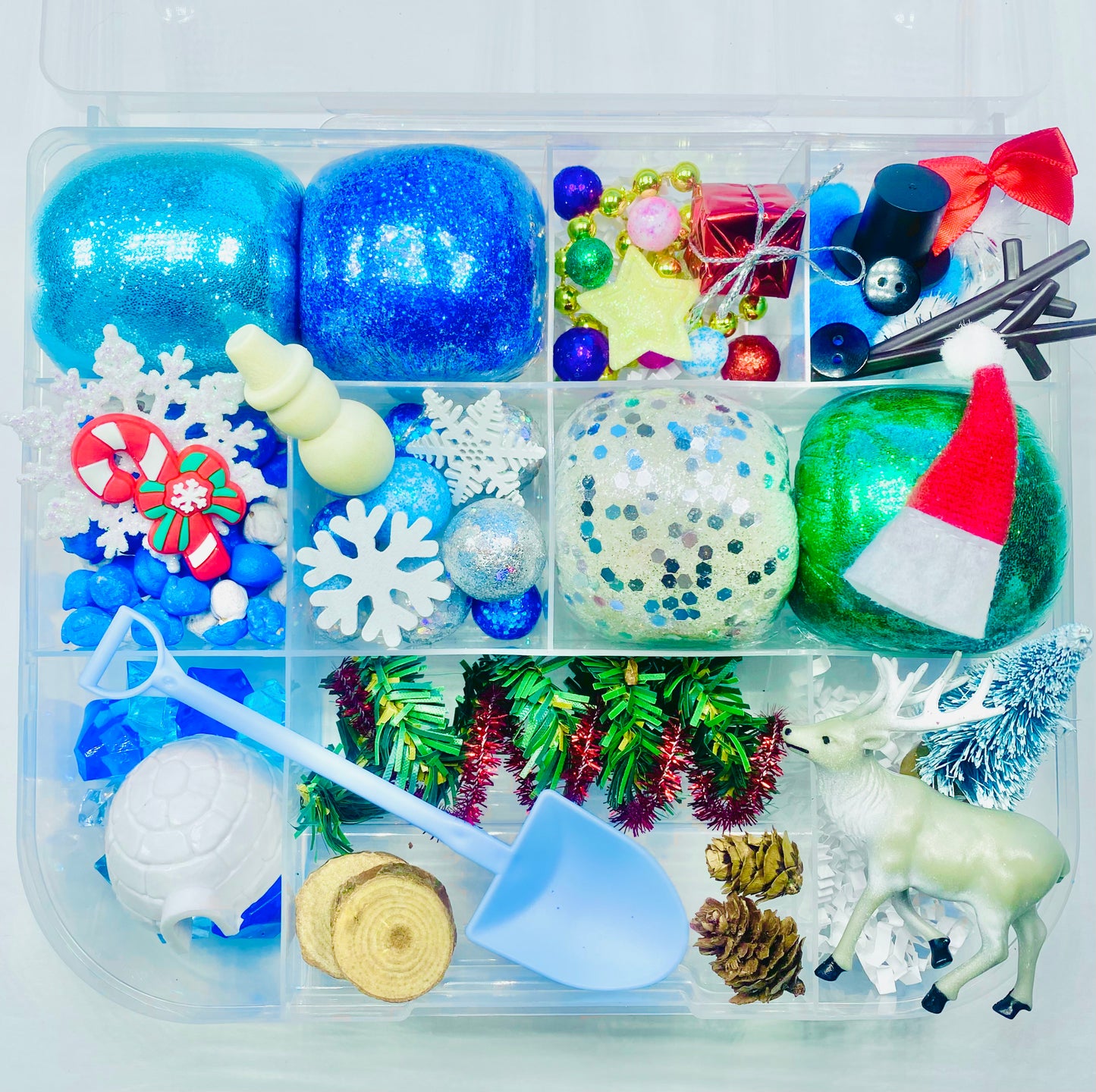 Winter- Snow Day Playdough Sensory Kit Activity Toys Poppy and Pine Creations