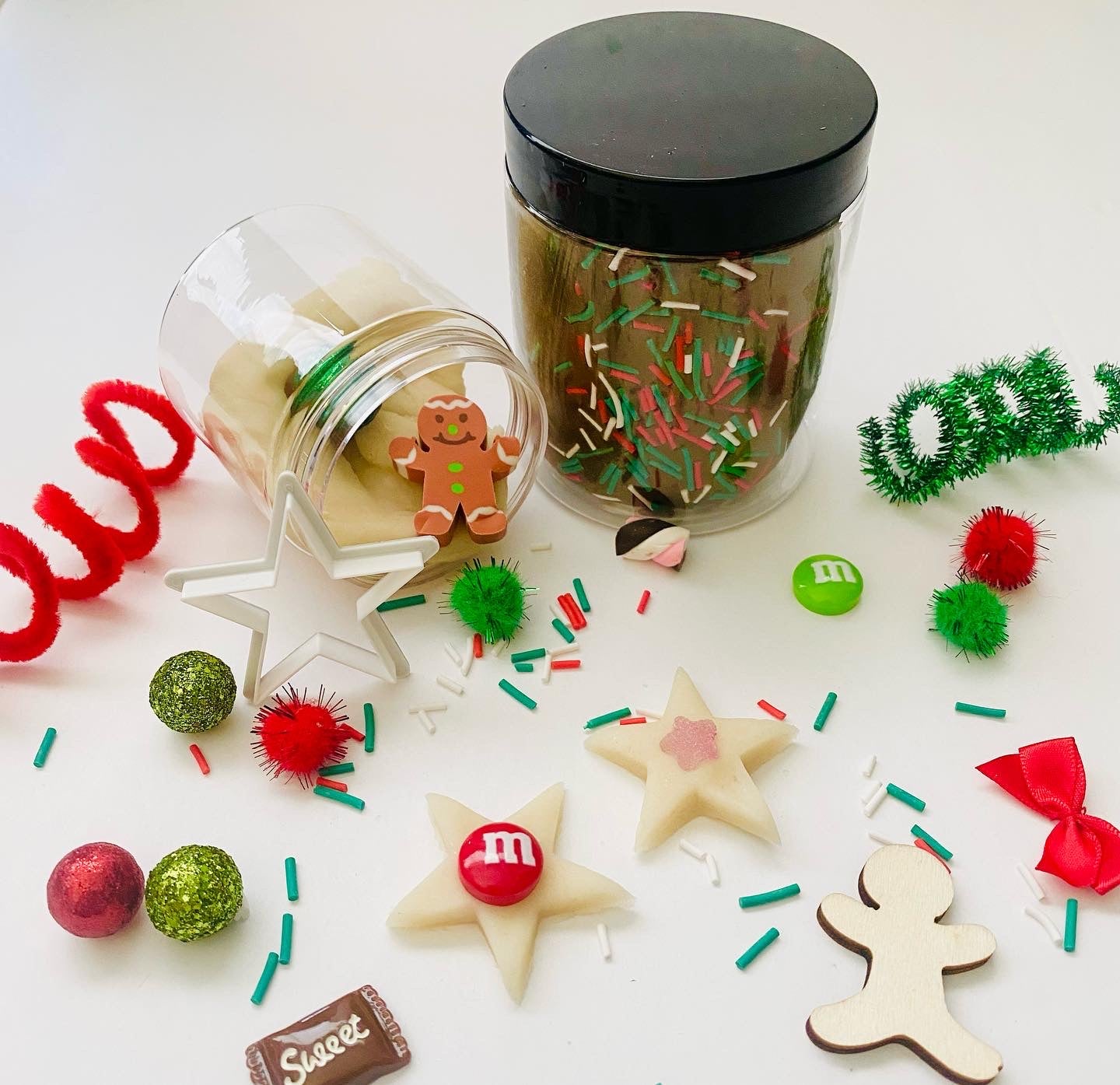 Christmas Playdough Jars Activity Toys Poppy and Pine Creations