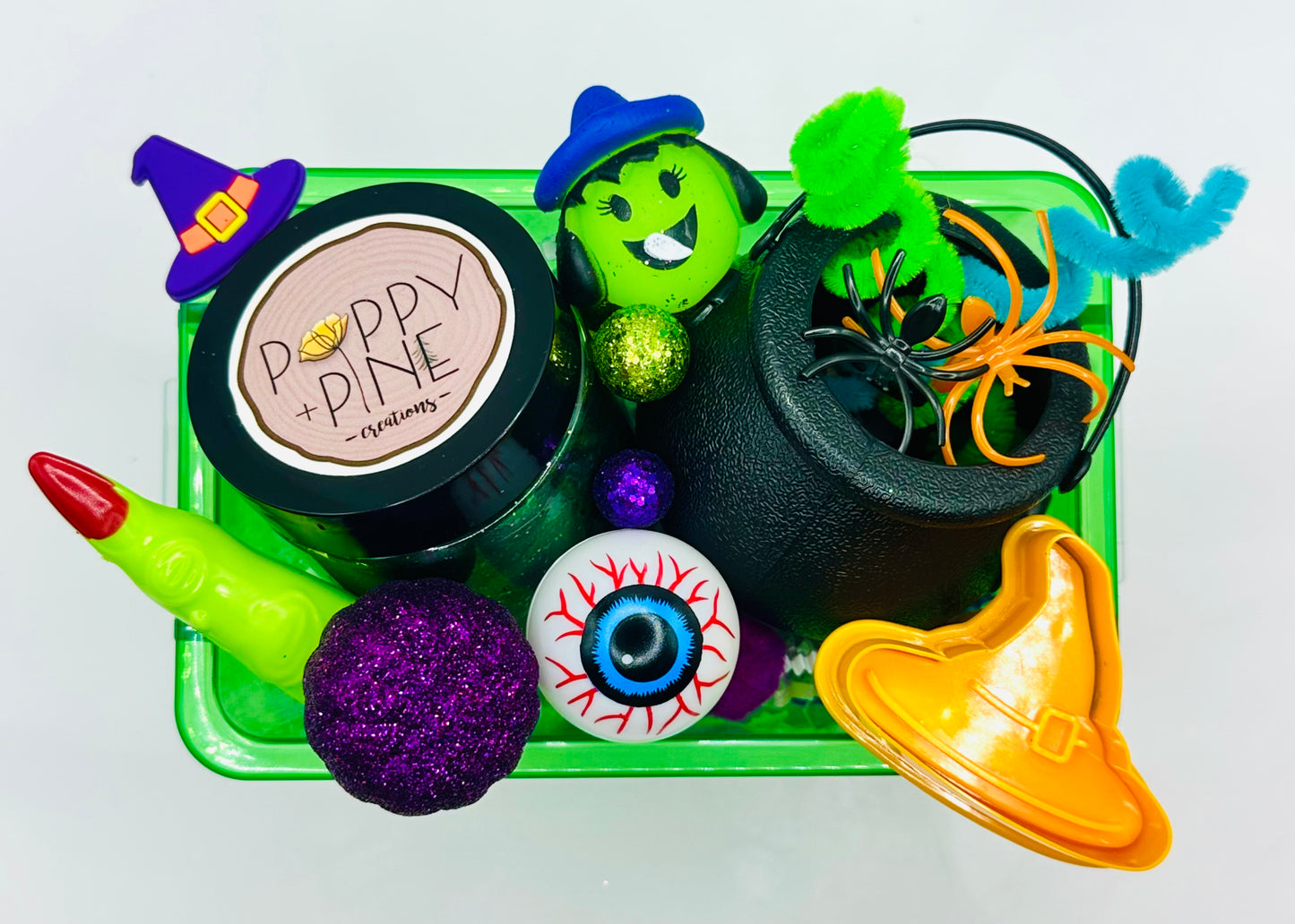 Mid-sized Witches Brew Playdough Sensory Kit Activity Toys Poppy and Pine Creations   
