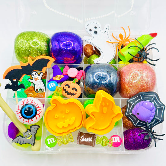 Spooky Halloween Playdough Sensory Kit Activity Toys Poppy and Pine Creations   