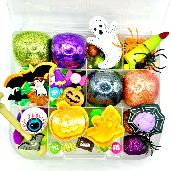 Spooky Halloween Playdough Sensory Kit Activity Toys Poppy and Pine Creations   