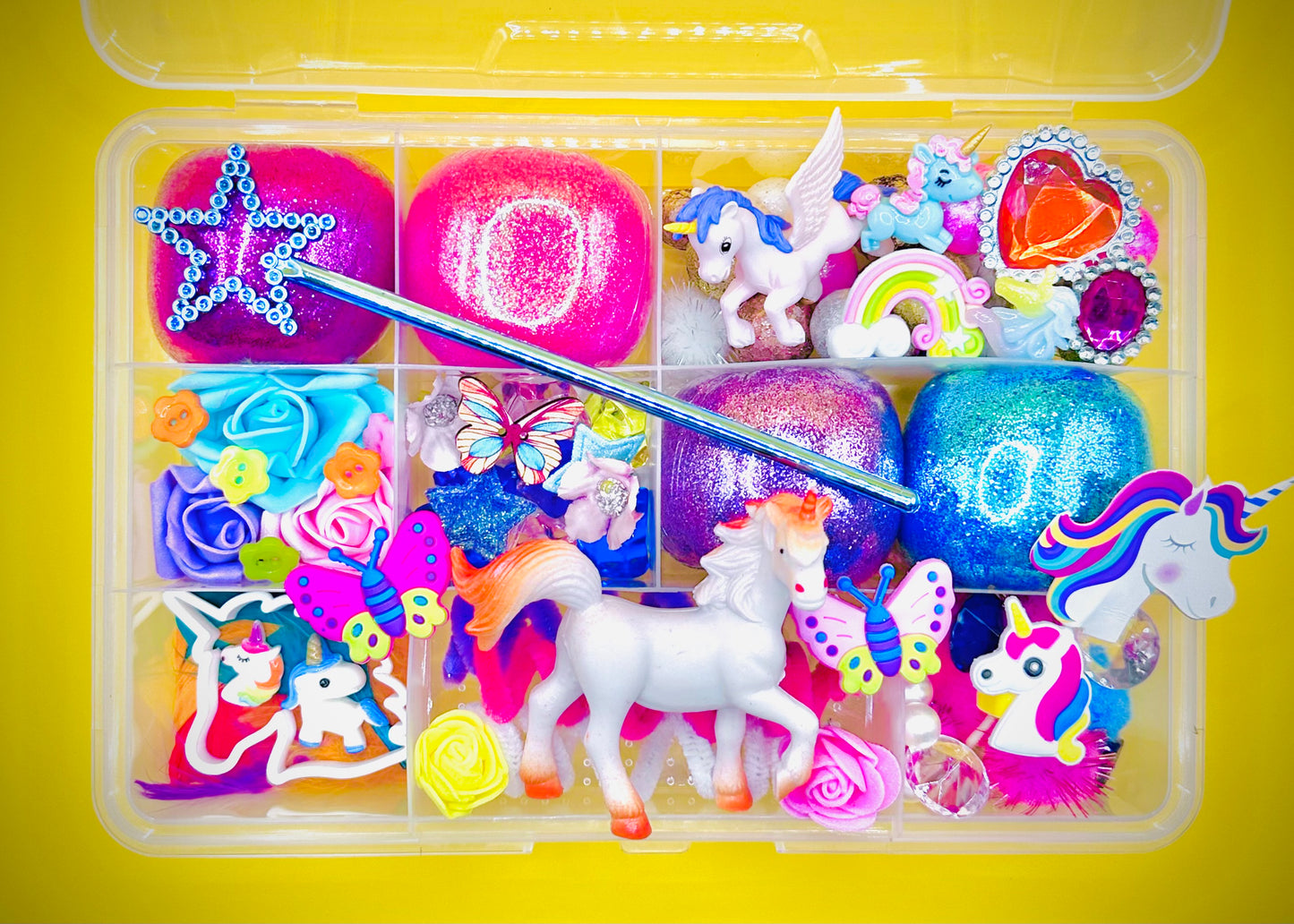 Unicorn Play Dough Sensory Kit Activity Toys Poppy and Pine Creations   