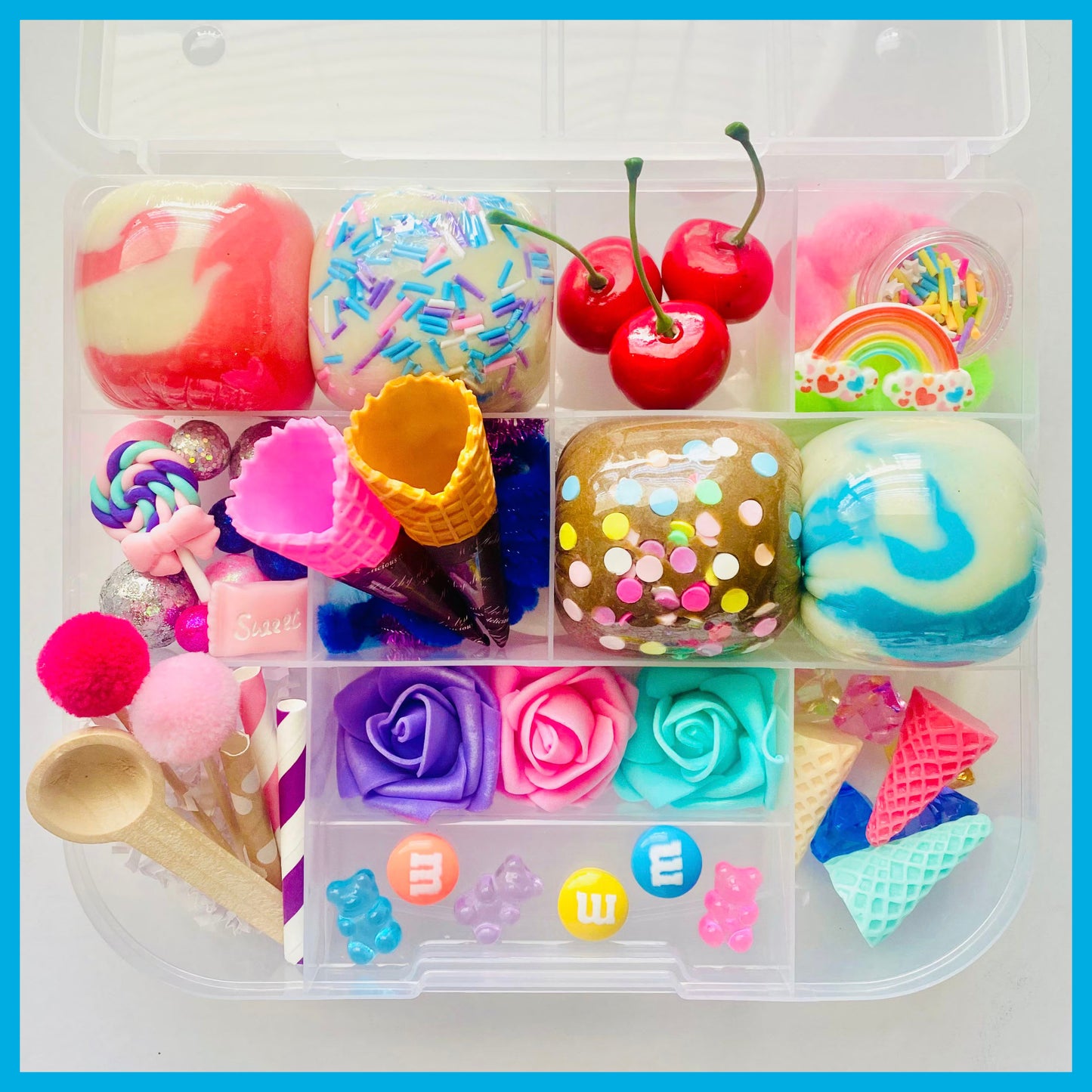 Ice Cream Shop Playdough Sensory Kit Activity Toys Poppy and Pine Creations   