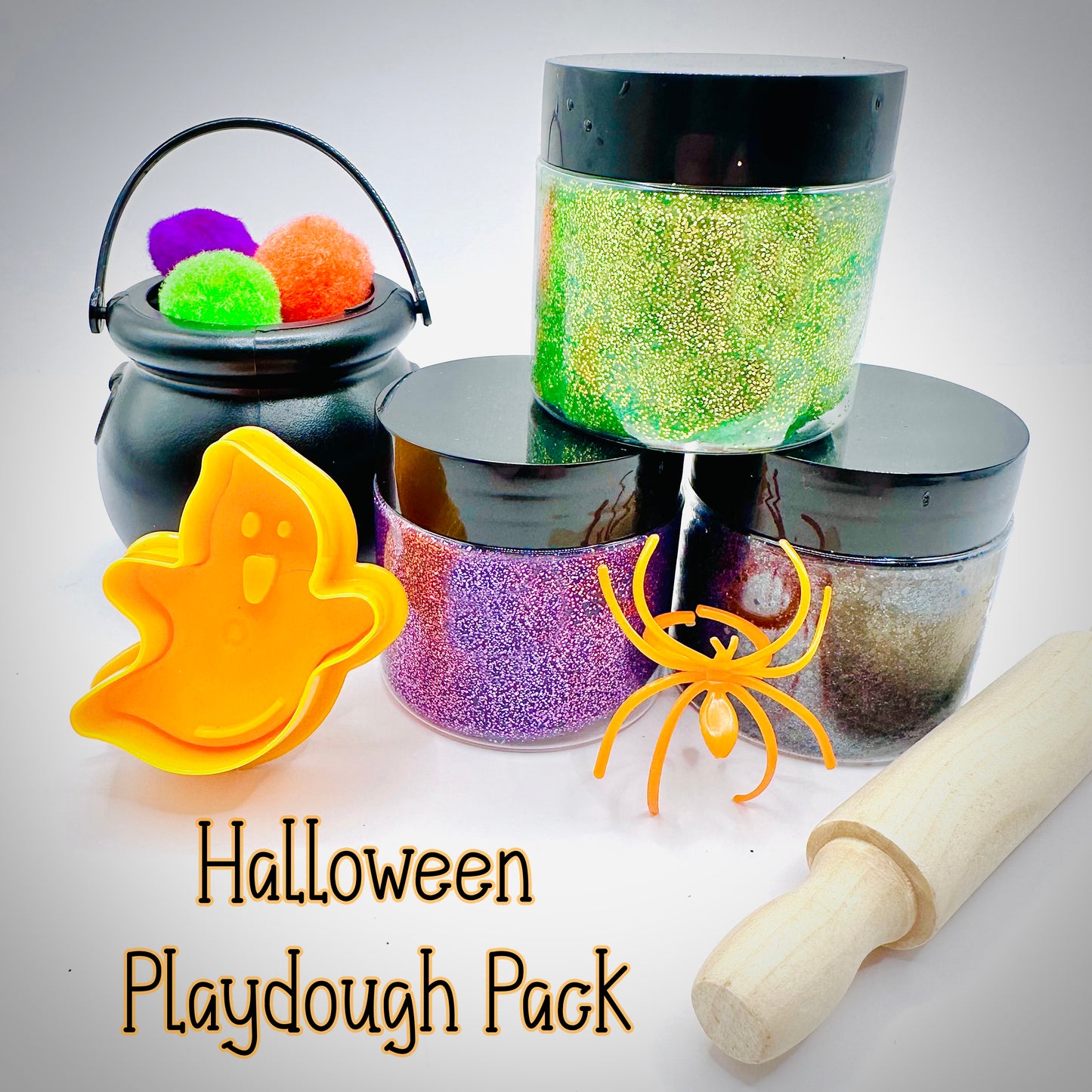 Load image into Gallery viewer, Halloween Playdough Pack Activity Toys Poppy and Pine Creations   
