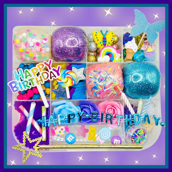 Birthday Girl Playdough Sensory Kit Activity Toys Poppy and Pine Creations   