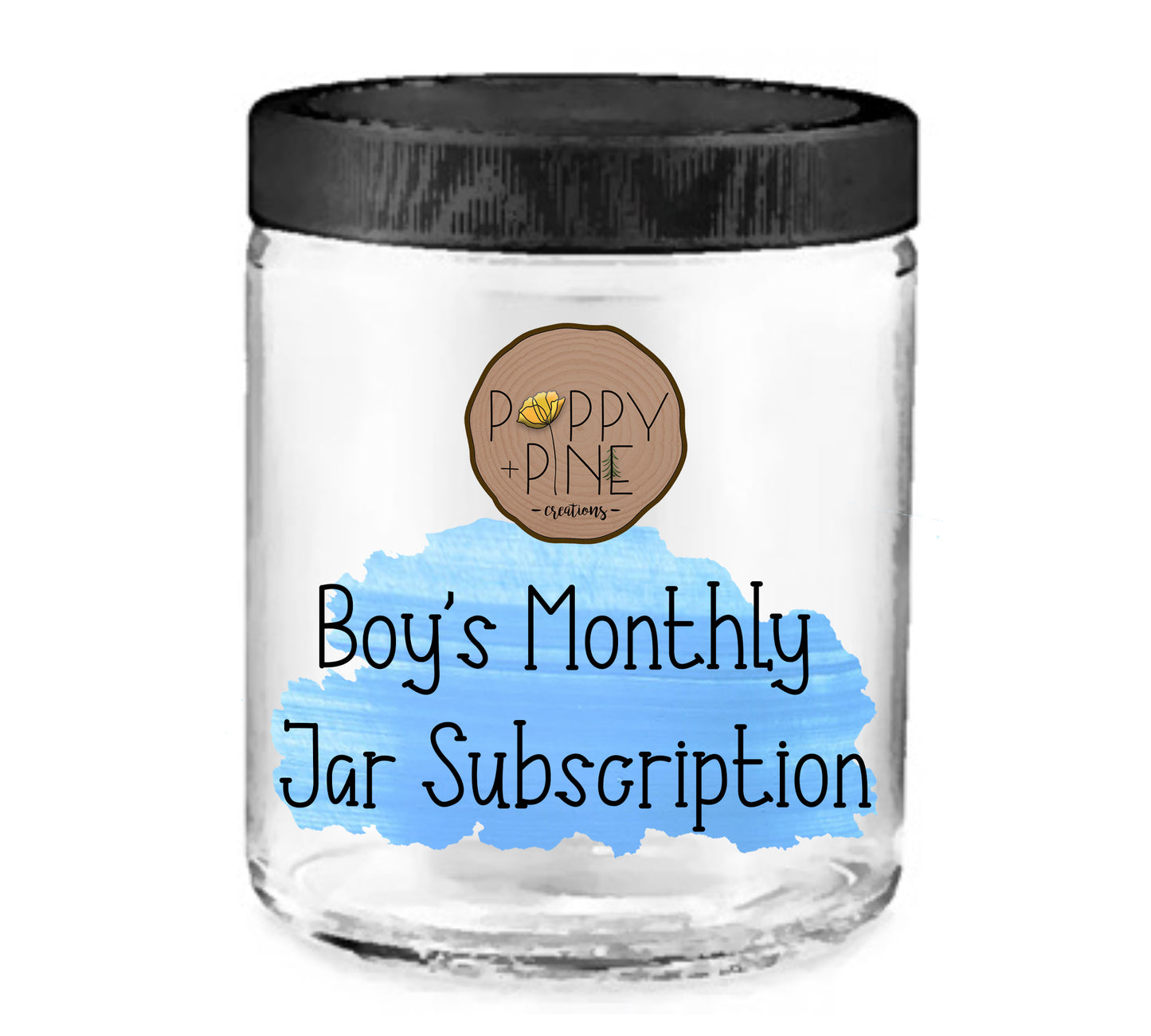 Boy's Monthly Jar Kit Subscription Activity Toys Poppy and Pine Creations   