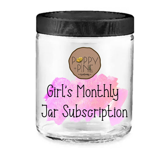 Girls Monthly Jar Kit Subscription Activity Toys Poppy and Pine Creations   