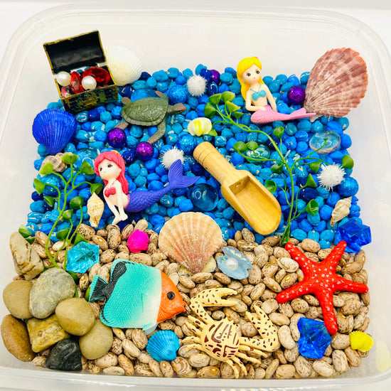 Load image into Gallery viewer, Mermaid Sensory Bin Activity Toys Poppy and Pine Creations   

