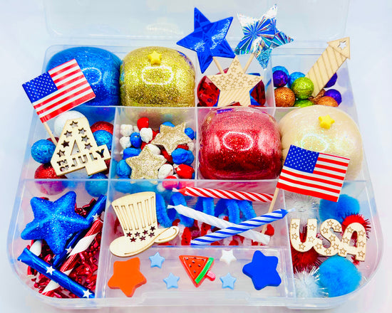 America! Playdough Sensory Kit Activity Toys Poppy and Pine Creations   