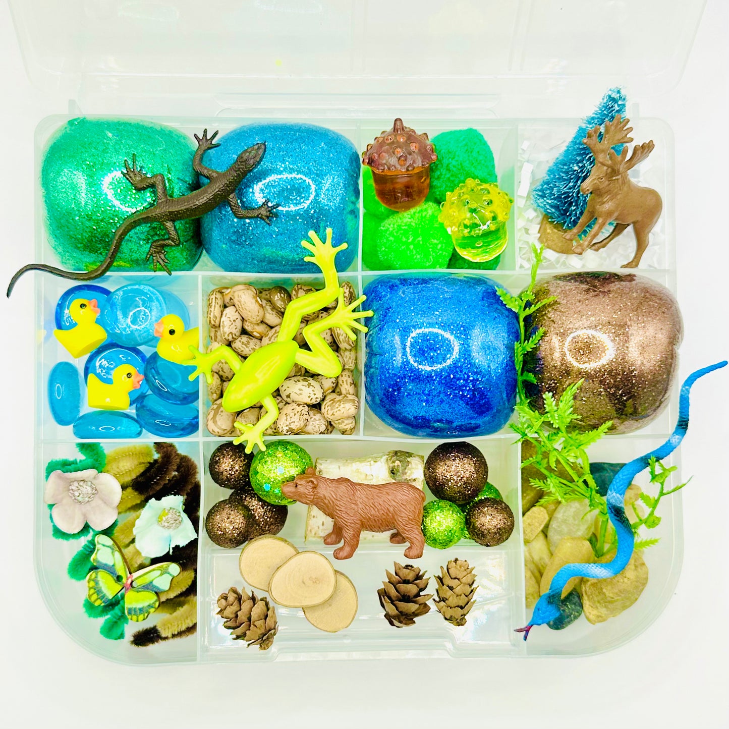 Load image into Gallery viewer, Forest Playdough Sensory Kit Activity Toys Poppy and Pine Creations   
