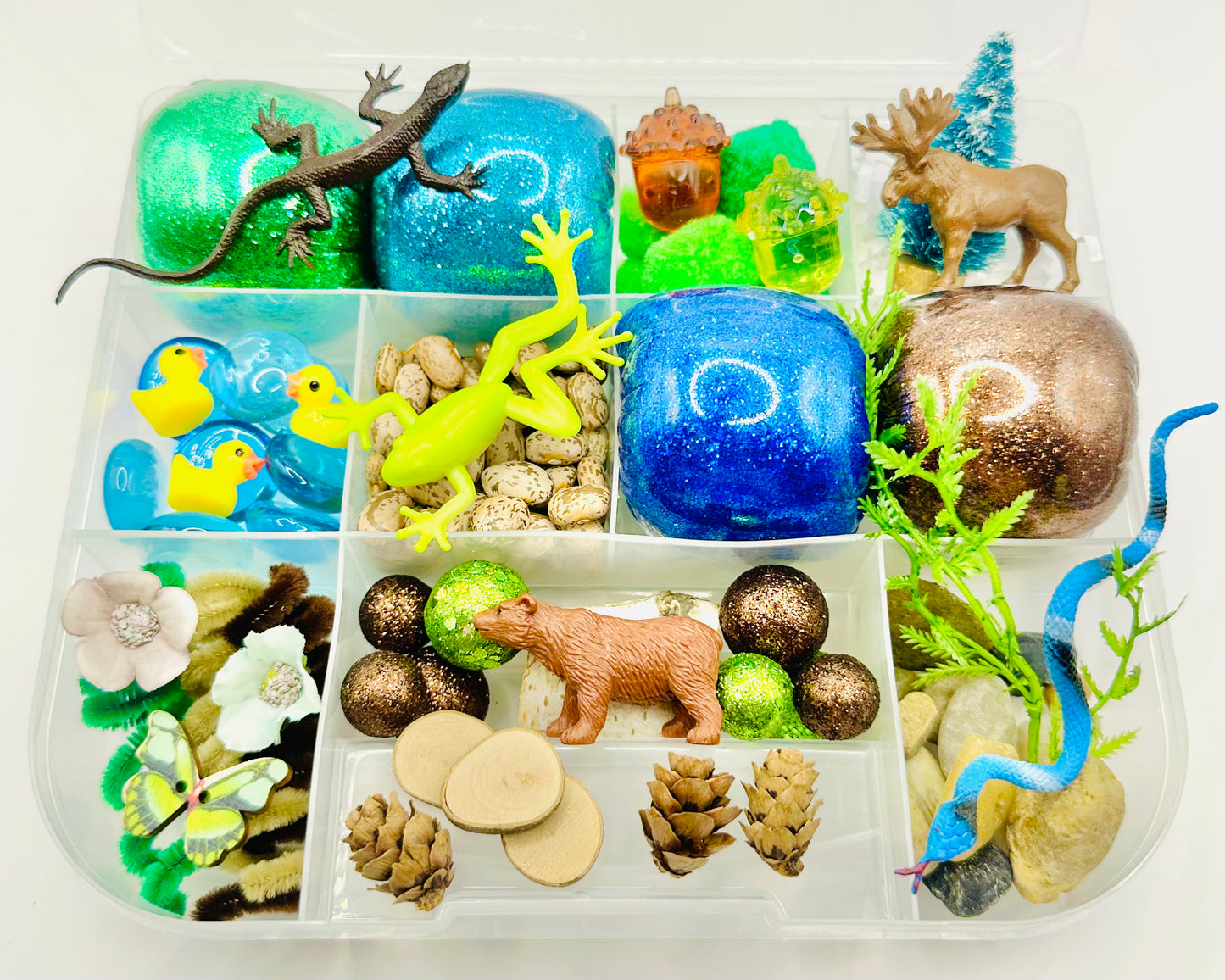 Load image into Gallery viewer, Forest Playdough Sensory Kit Activity Toys Poppy and Pine Creations   
